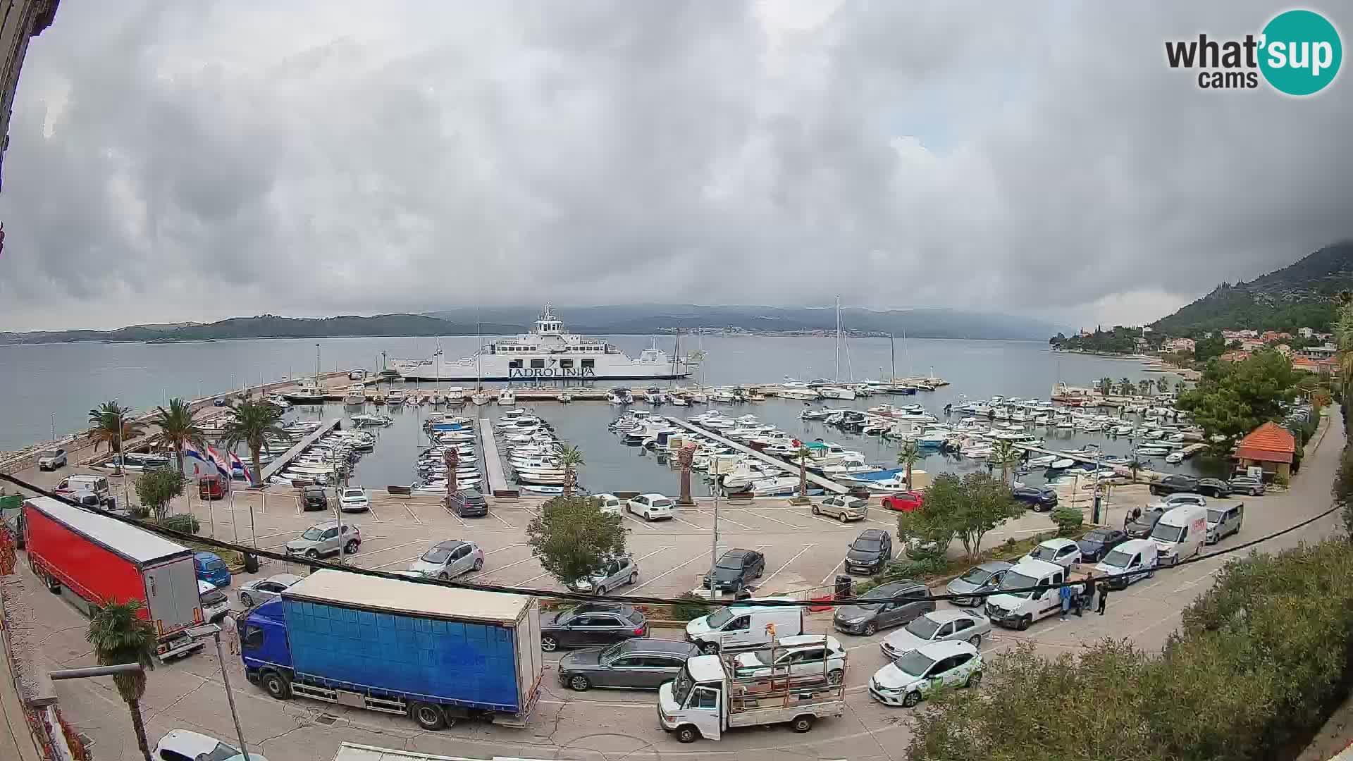 Webcam Orebić Riva – Ferry to Korčula Live