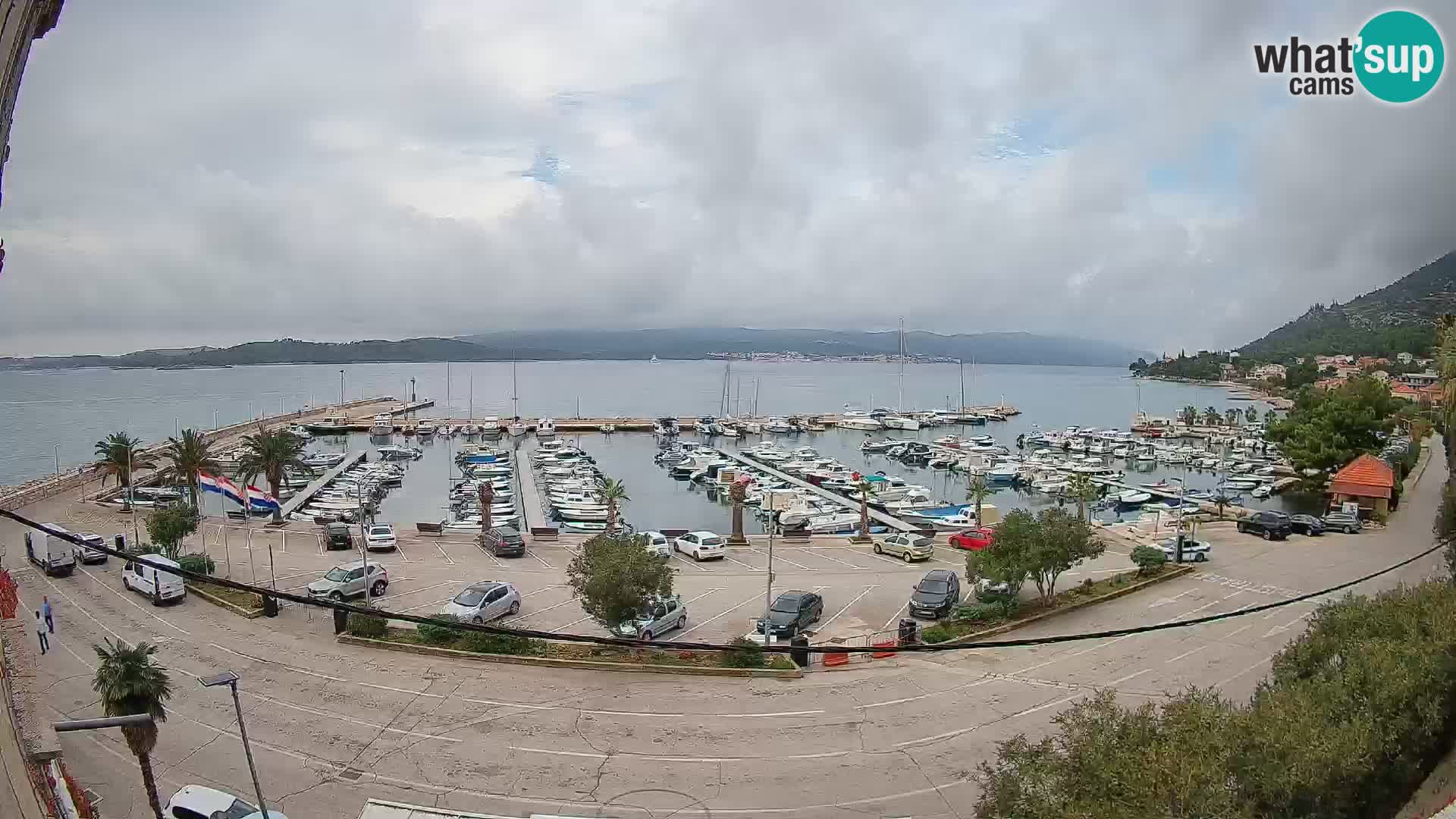 Webcam Orebić Uferpromenade – Fähre nach Korčula Live