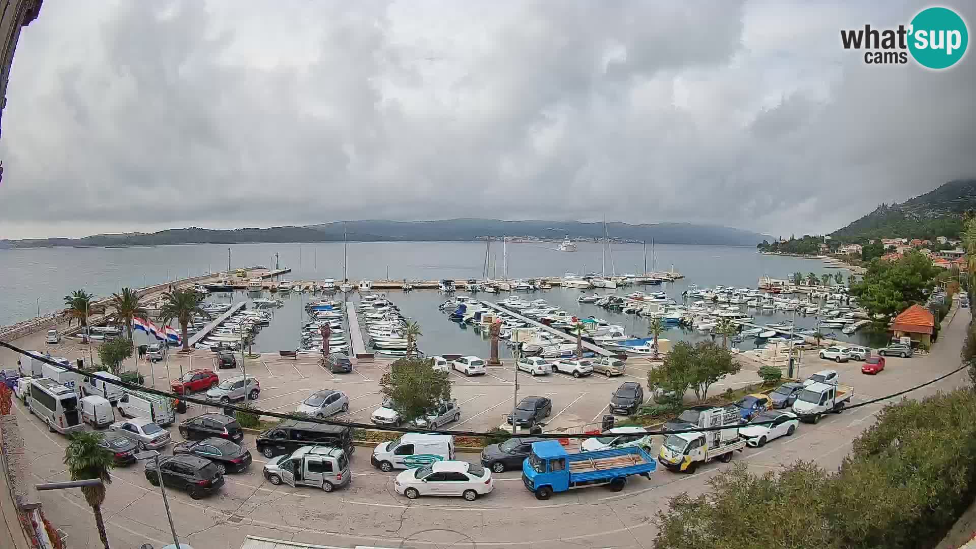 Webcam Orebić Uferpromenade – Fähre nach Korčula Live