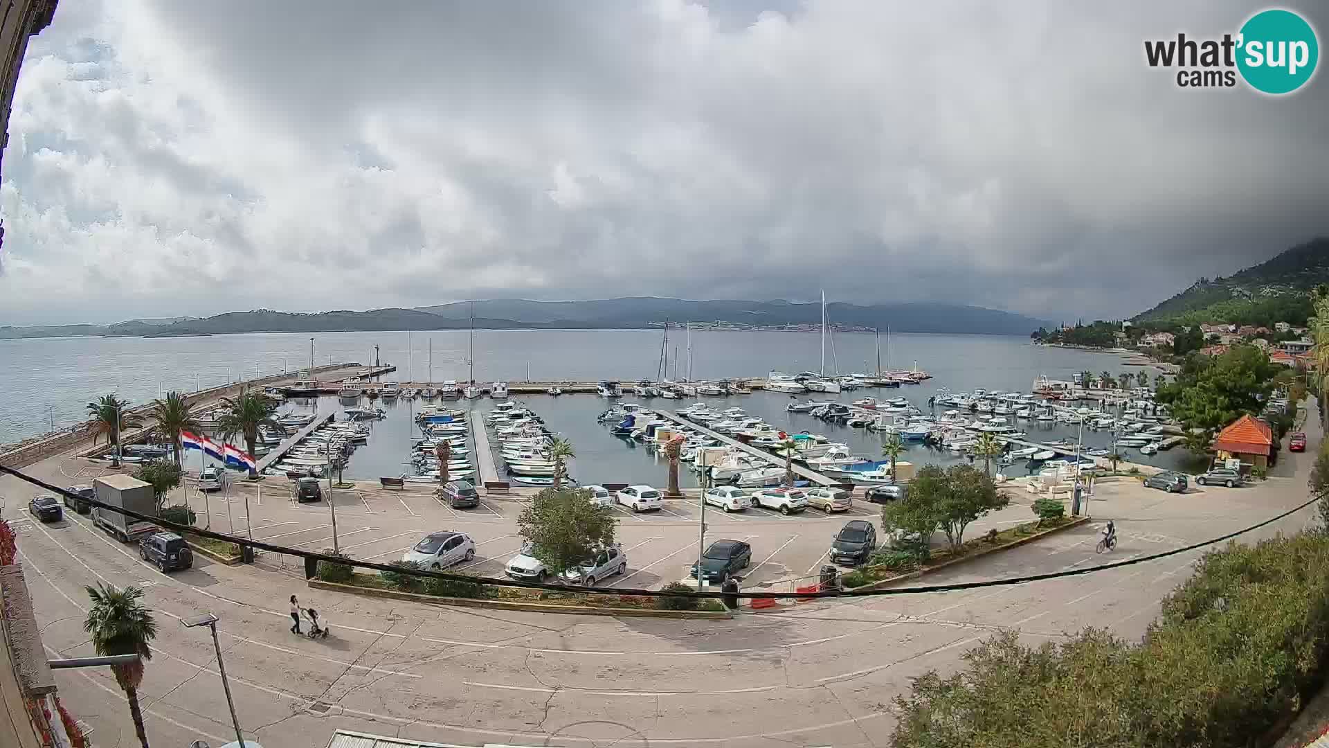 Webcam Orebić Uferpromenade – Fähre nach Korčula Live