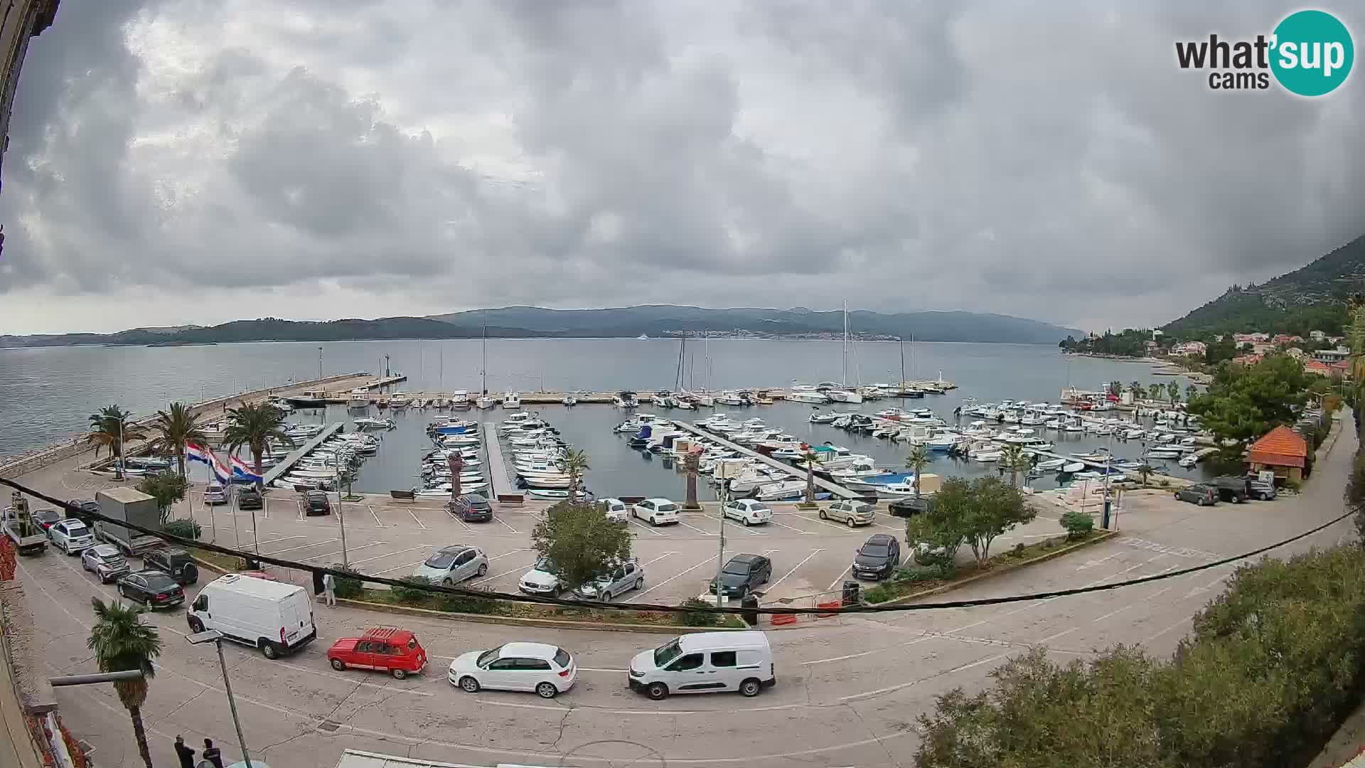 Webcam Orebić Uferpromenade – Fähre nach Korčula Live