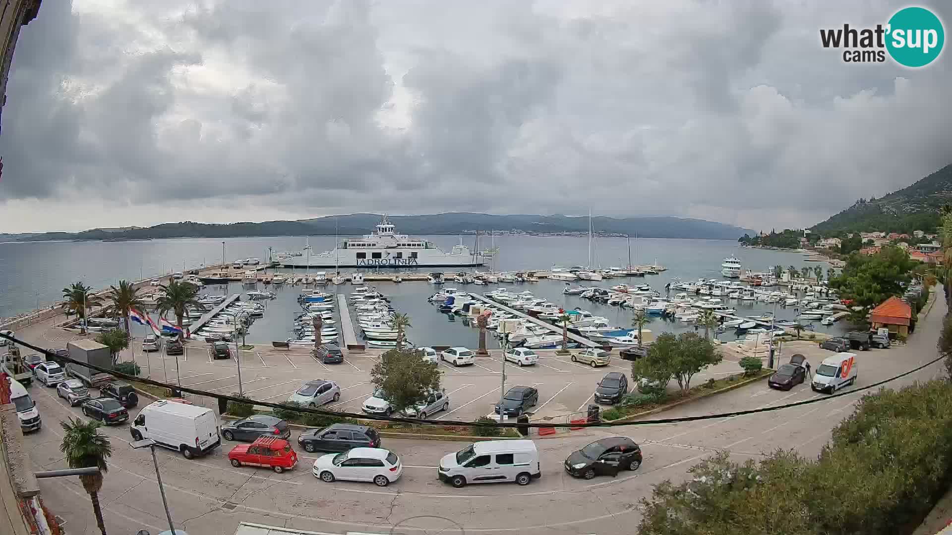 Webcam Orebić Uferpromenade – Fähre nach Korčula Live
