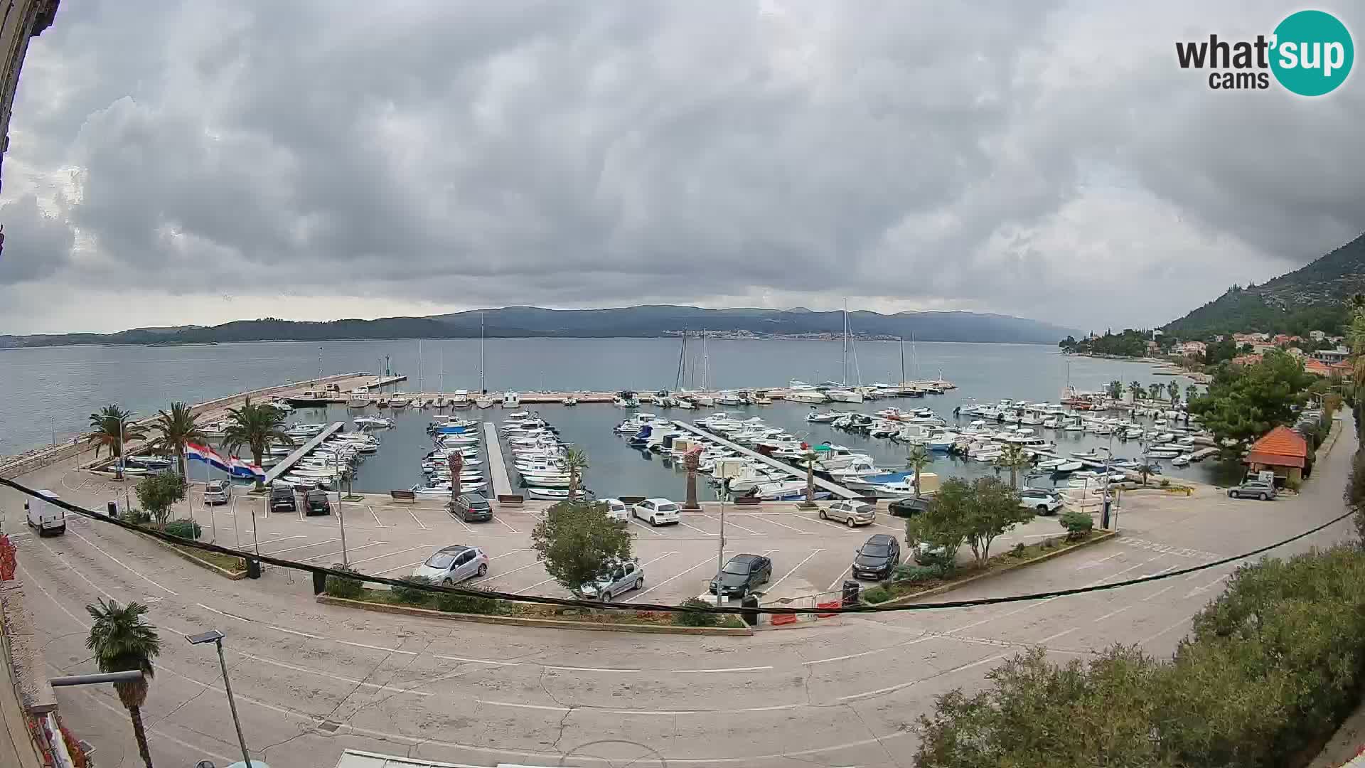 Webcam Orebić Uferpromenade – Fähre nach Korčula Live