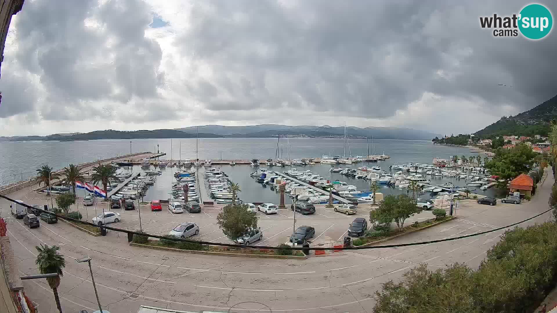 Webcam Orebić Uferpromenade – Fähre nach Korčula Live