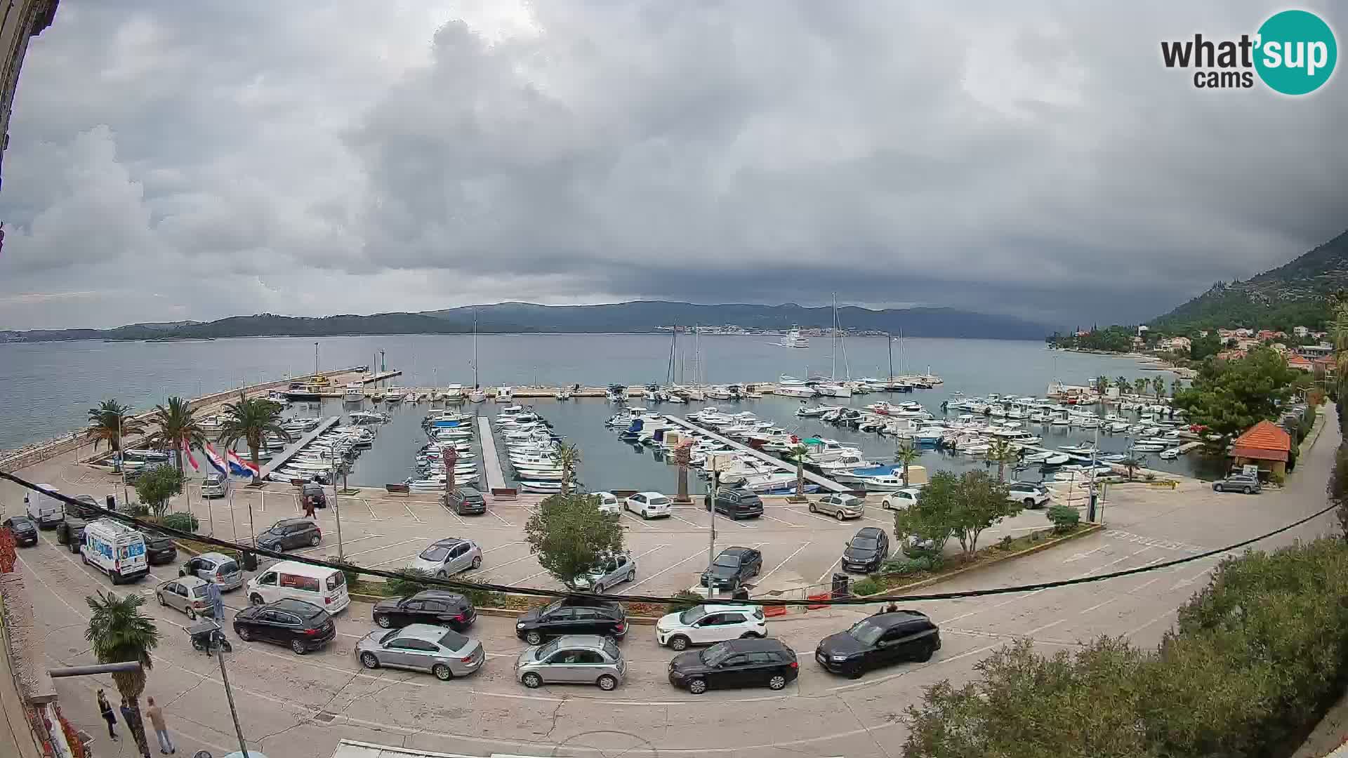 Webcam Orebić Uferpromenade – Fähre nach Korčula Live