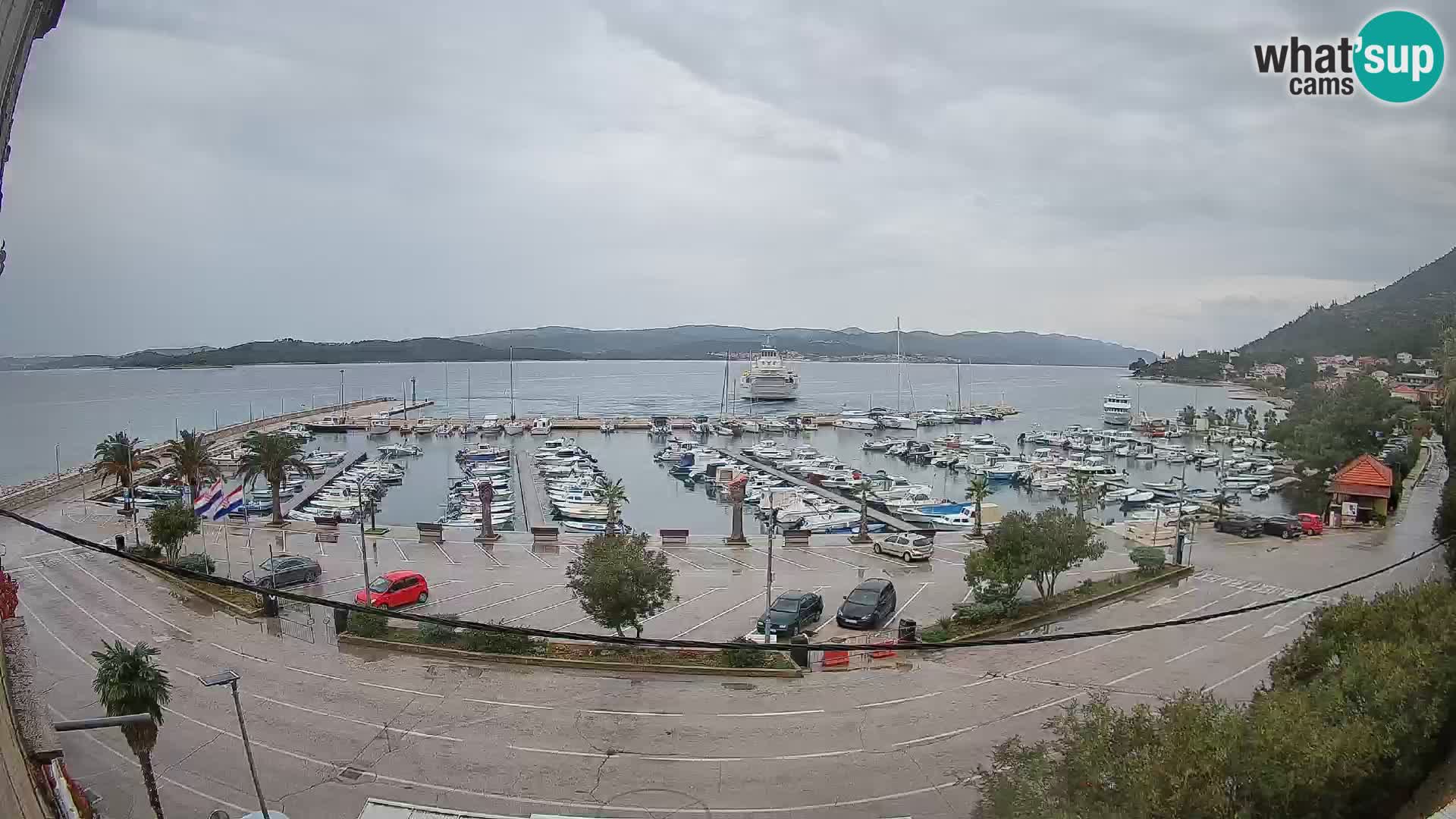 Webcam Orebić Uferpromenade – Fähre nach Korčula Live