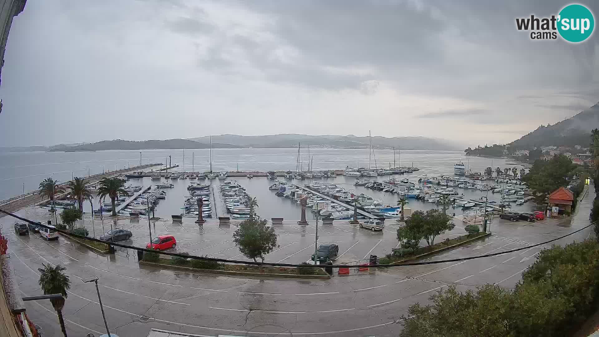 Spletna kamera Orebić Riva – Trajekt za Korčulo v živo