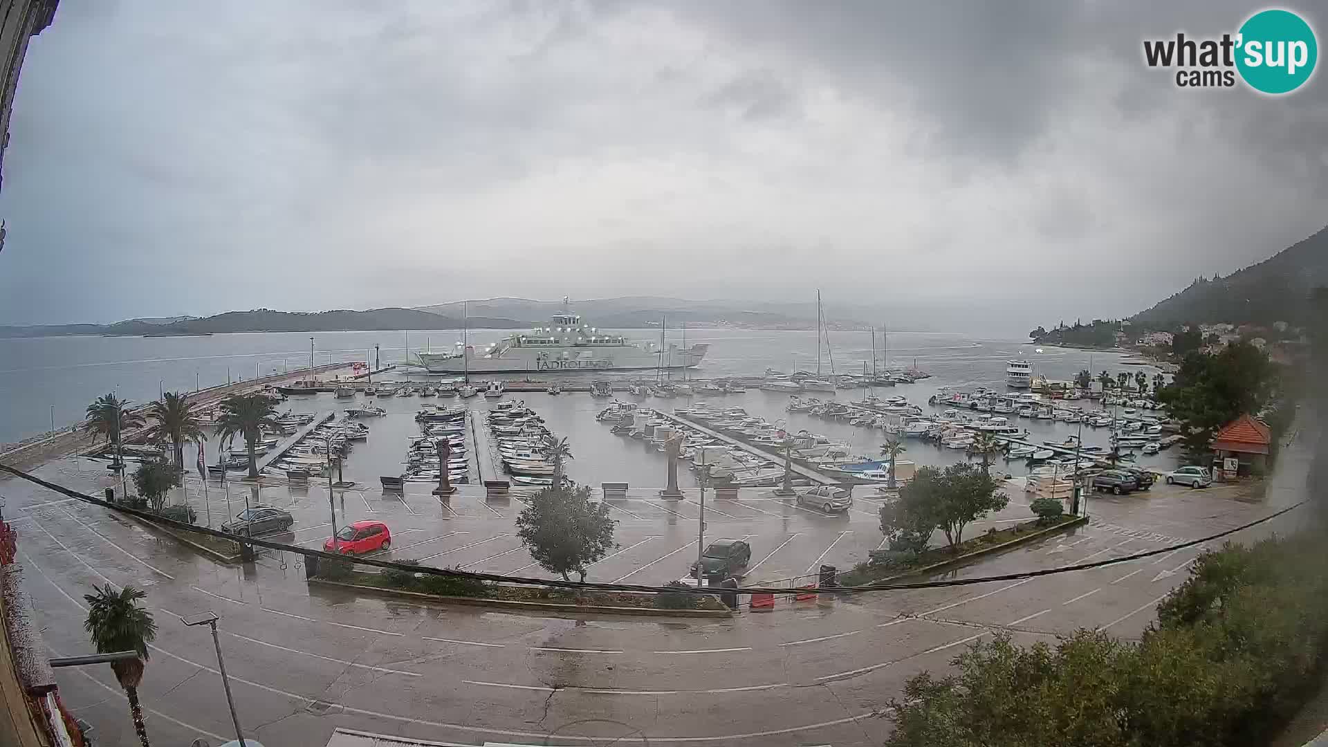 Webcam Orebić Uferpromenade – Fähre nach Korčula Live