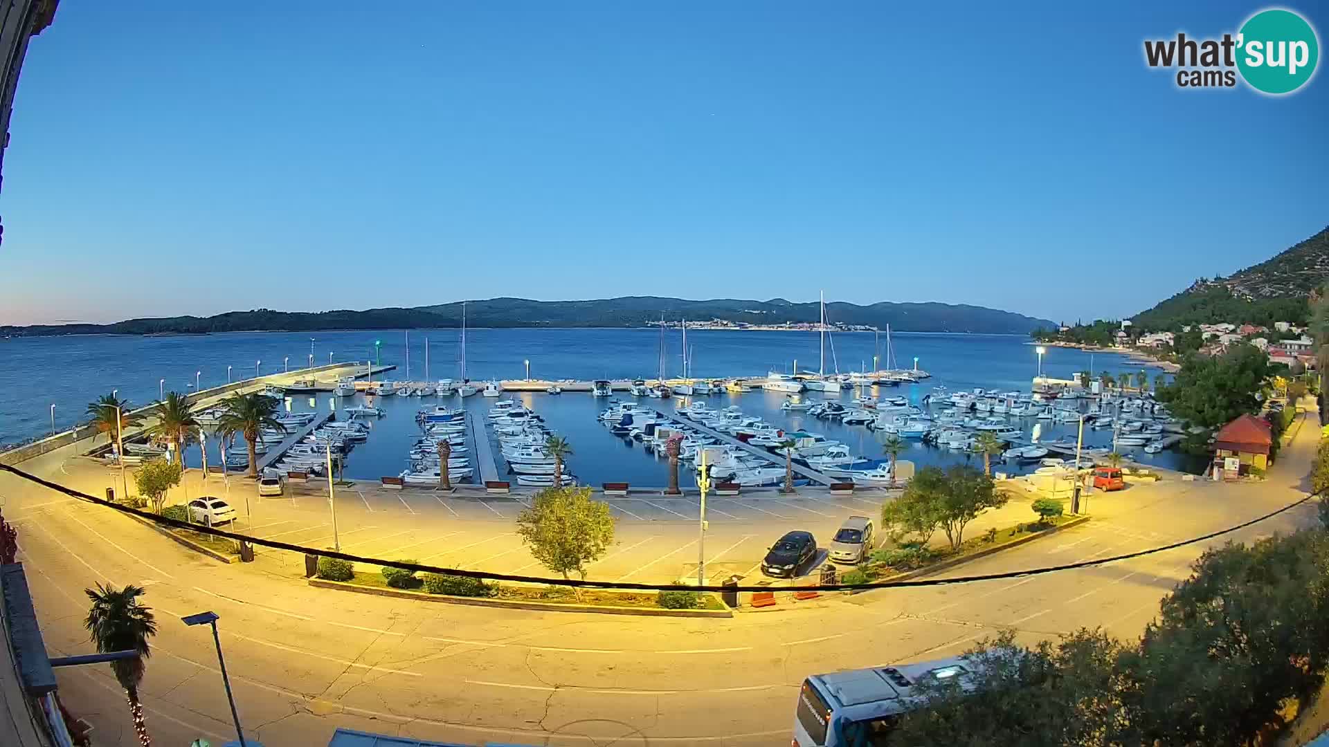 Spletna kamera Orebić Riva – Trajekt za Korčulo v živo