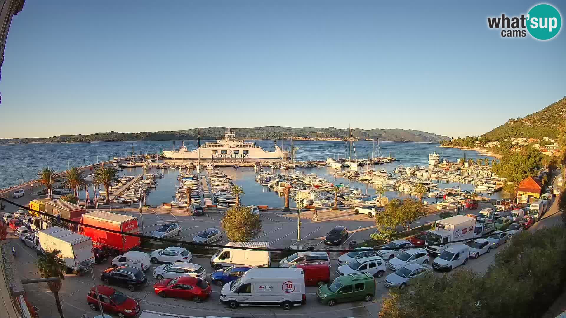 Webcam Orebić Riva – Ferry a Korčula en vivo