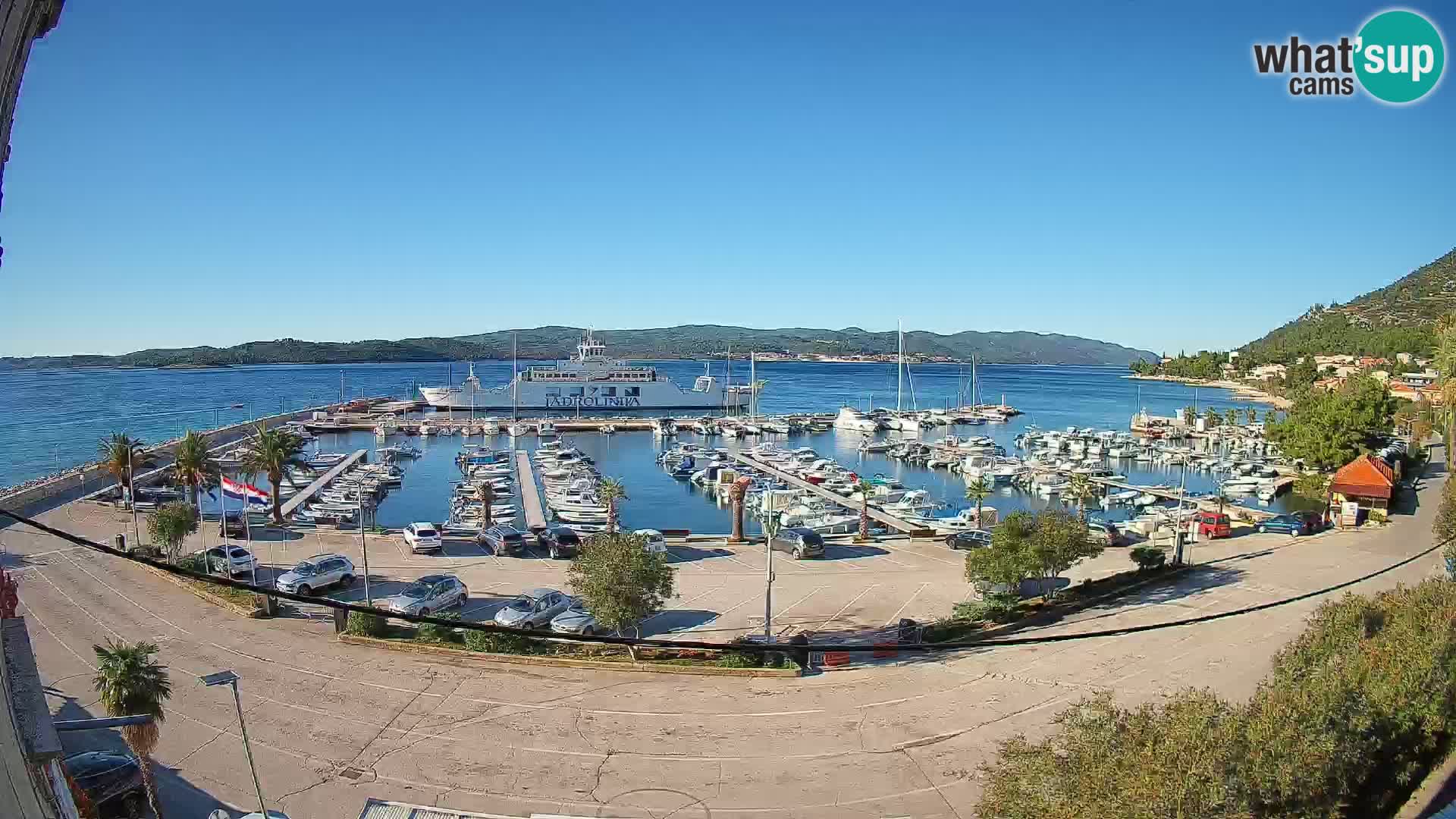 Webcam Orebić Riva – Ferry to Korčula Live