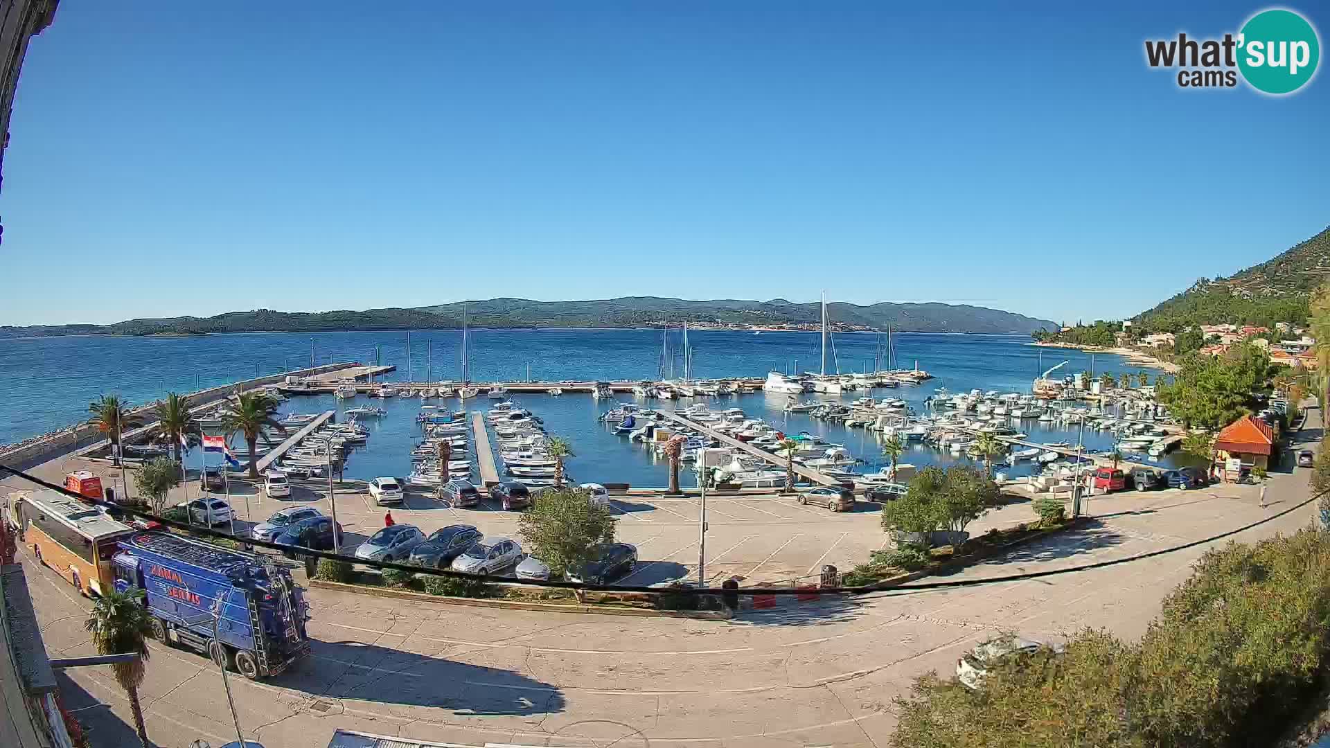 Webcam Orebić Uferpromenade – Fähre nach Korčula Live