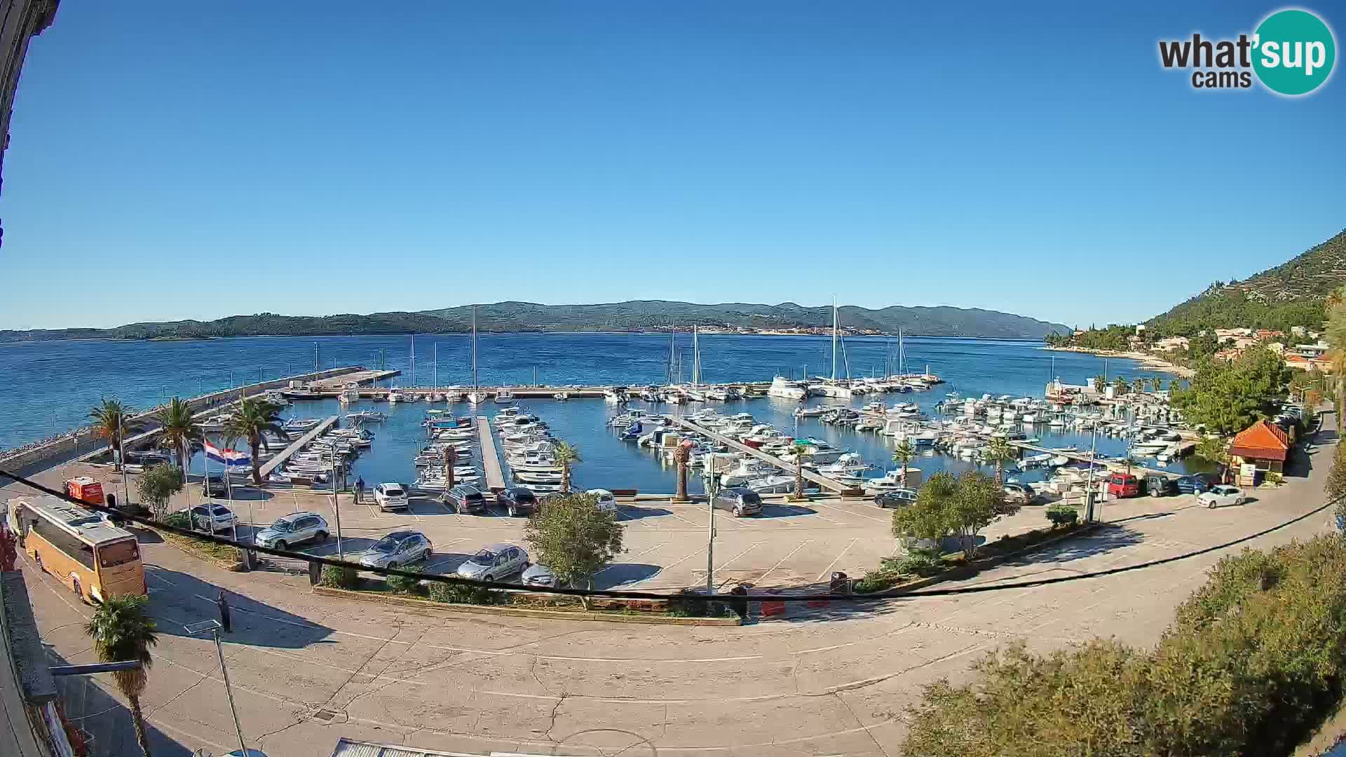 Webcam Orebić Uferpromenade – Fähre nach Korčula Live