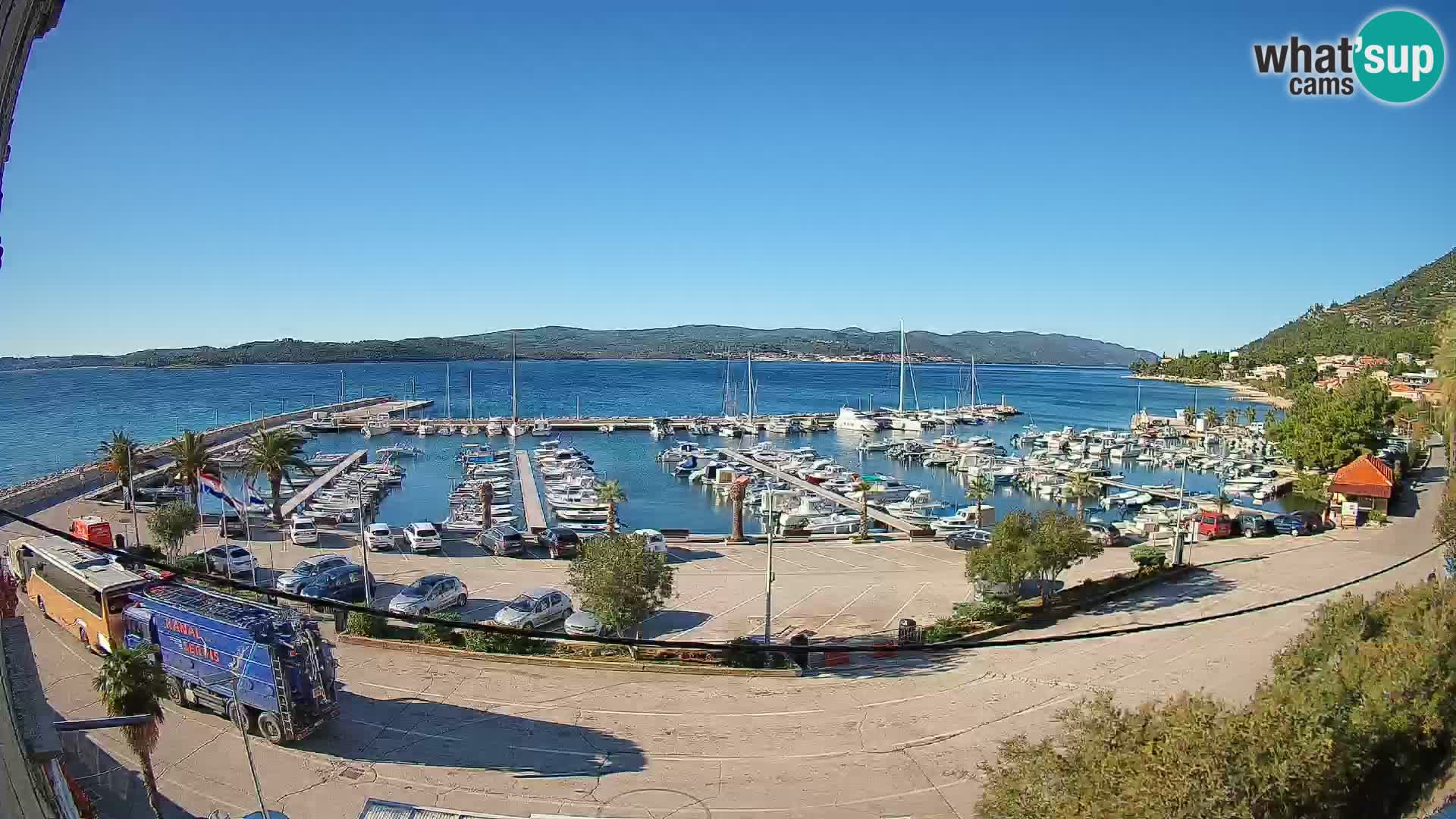 Webcam Orebić Riva – Ferry a Korčula en vivo