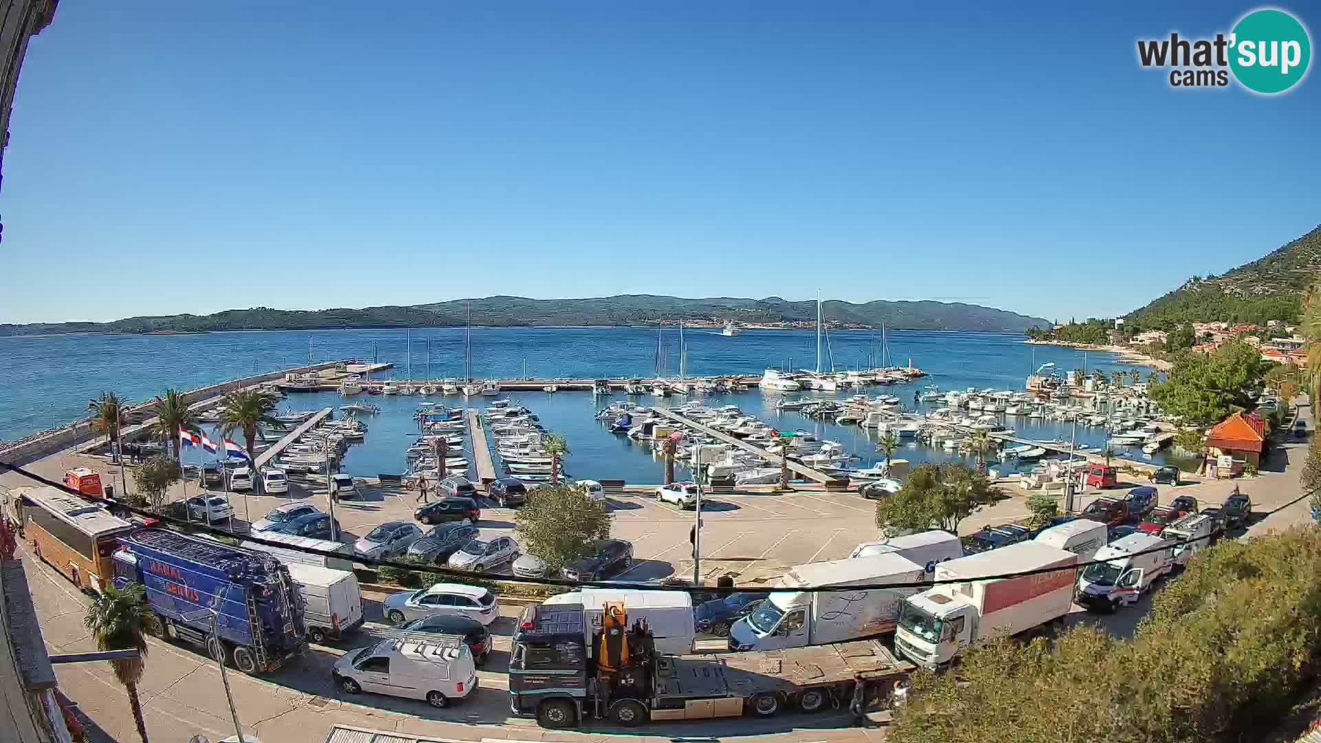 Webcam Orebić Riva – Ferry a Korčula en vivo