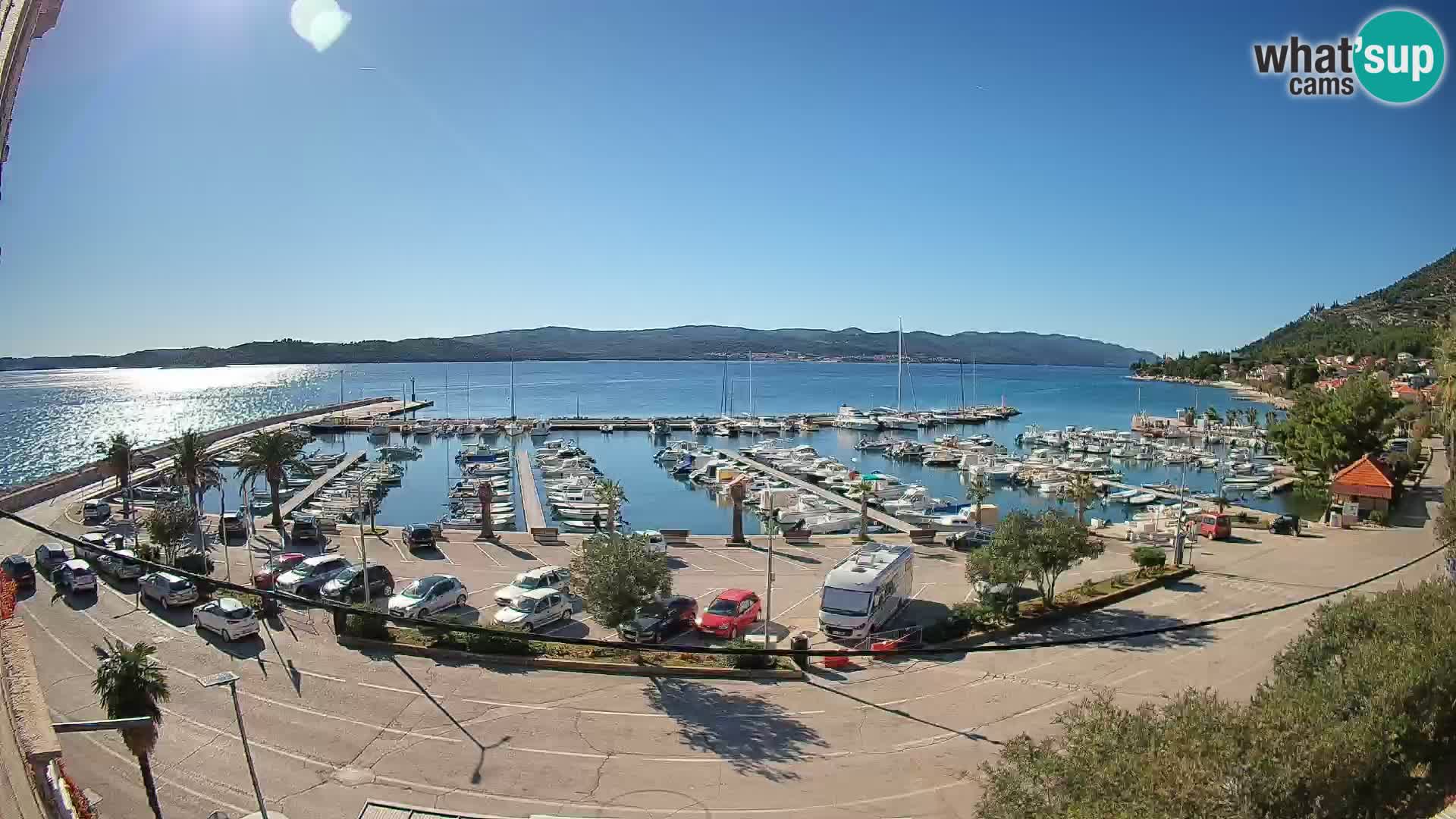 Webcam Orebić Riva – Ferry to Korčula Live