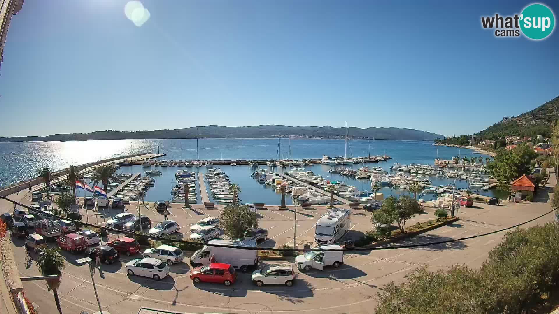Webcam Orebić Riva – Ferry vers Korčula en direct