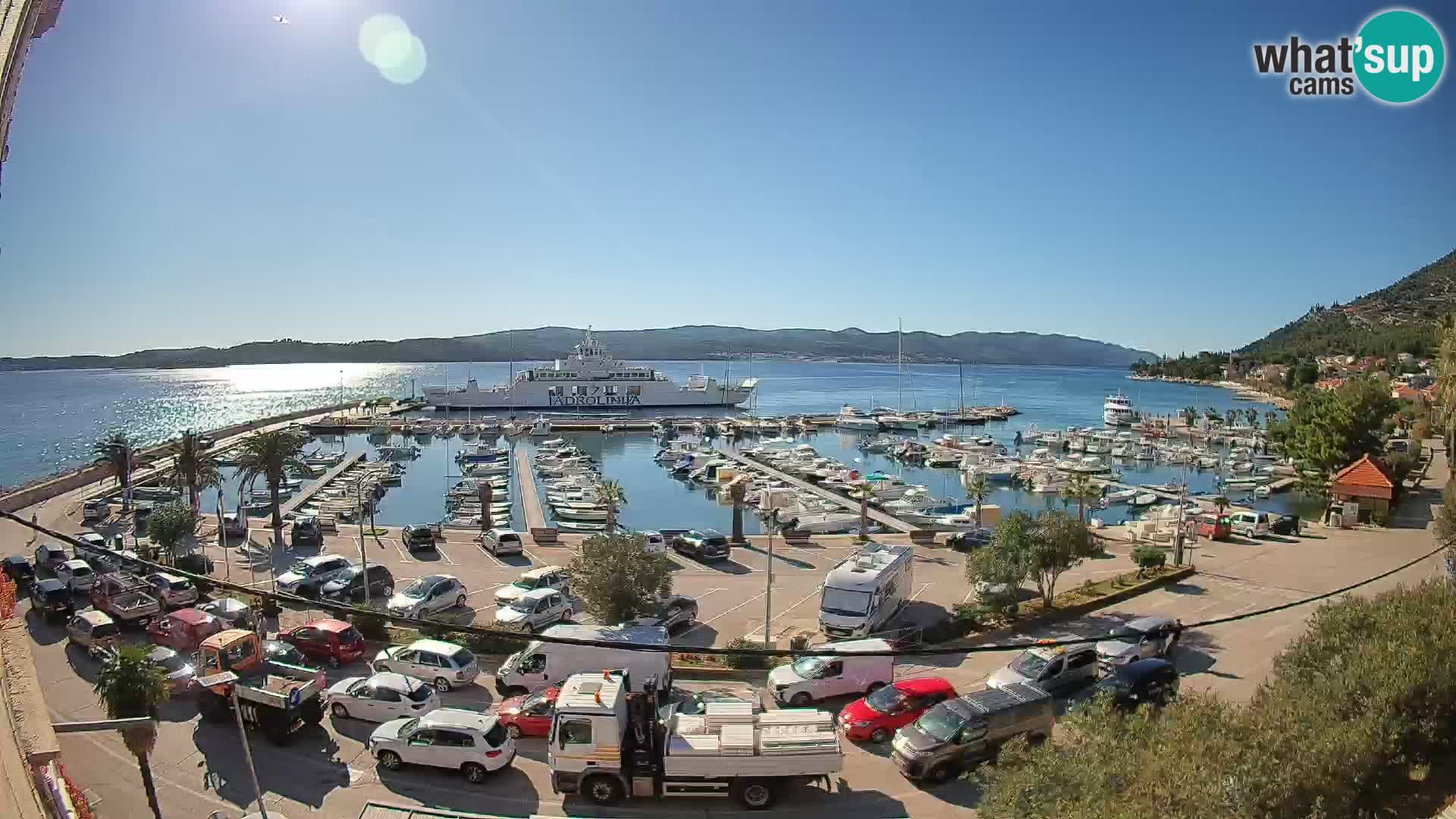 Web kamera Orebić Riva – Trajekt za Korčulu uživo