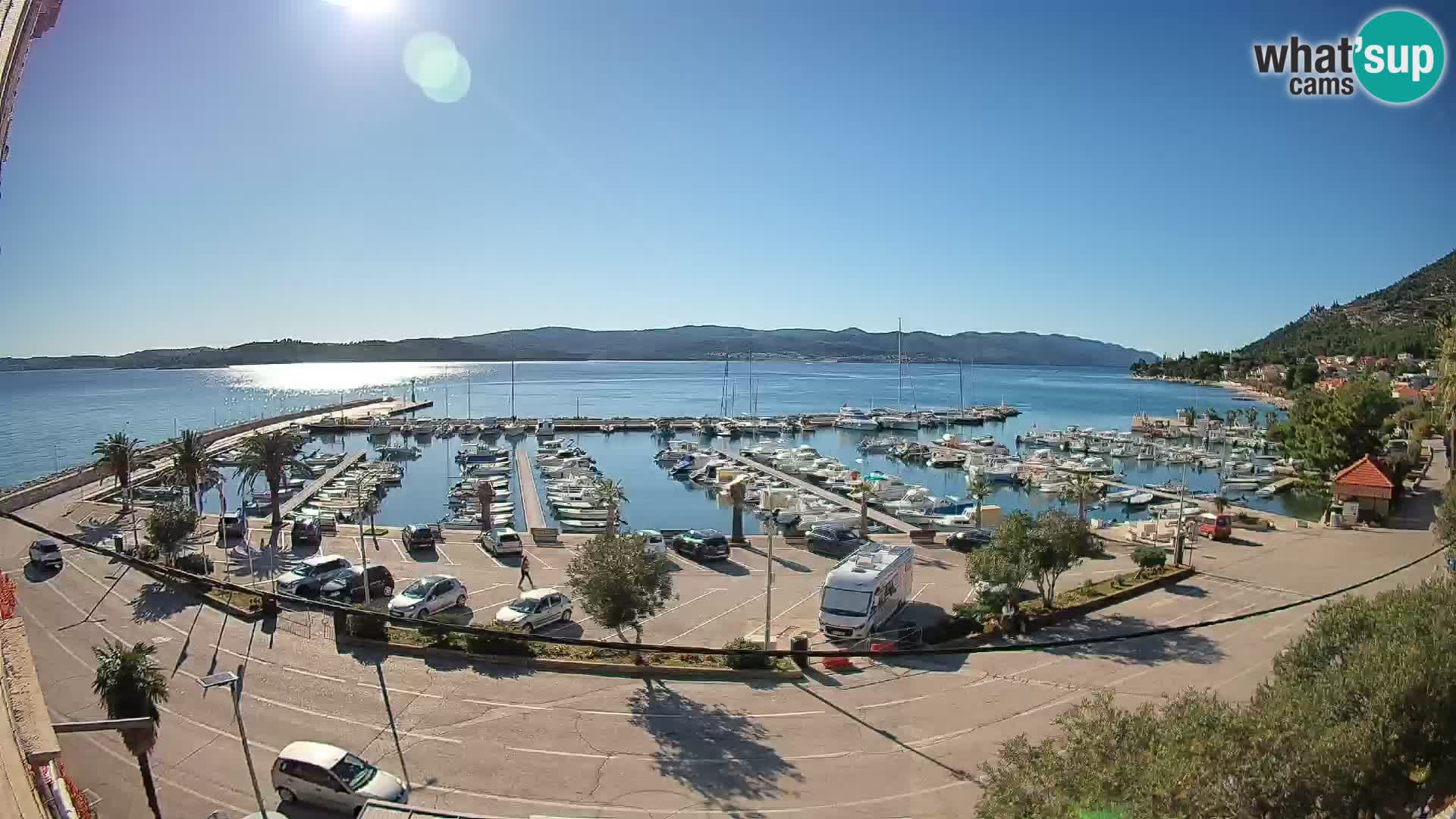 Webcam Orebić Riva – Ferry to Korčula Live