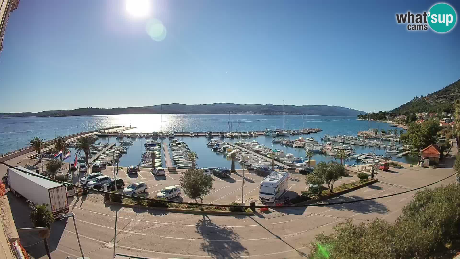 Web kamera Orebić Riva – Trajekt za Korčulu uživo