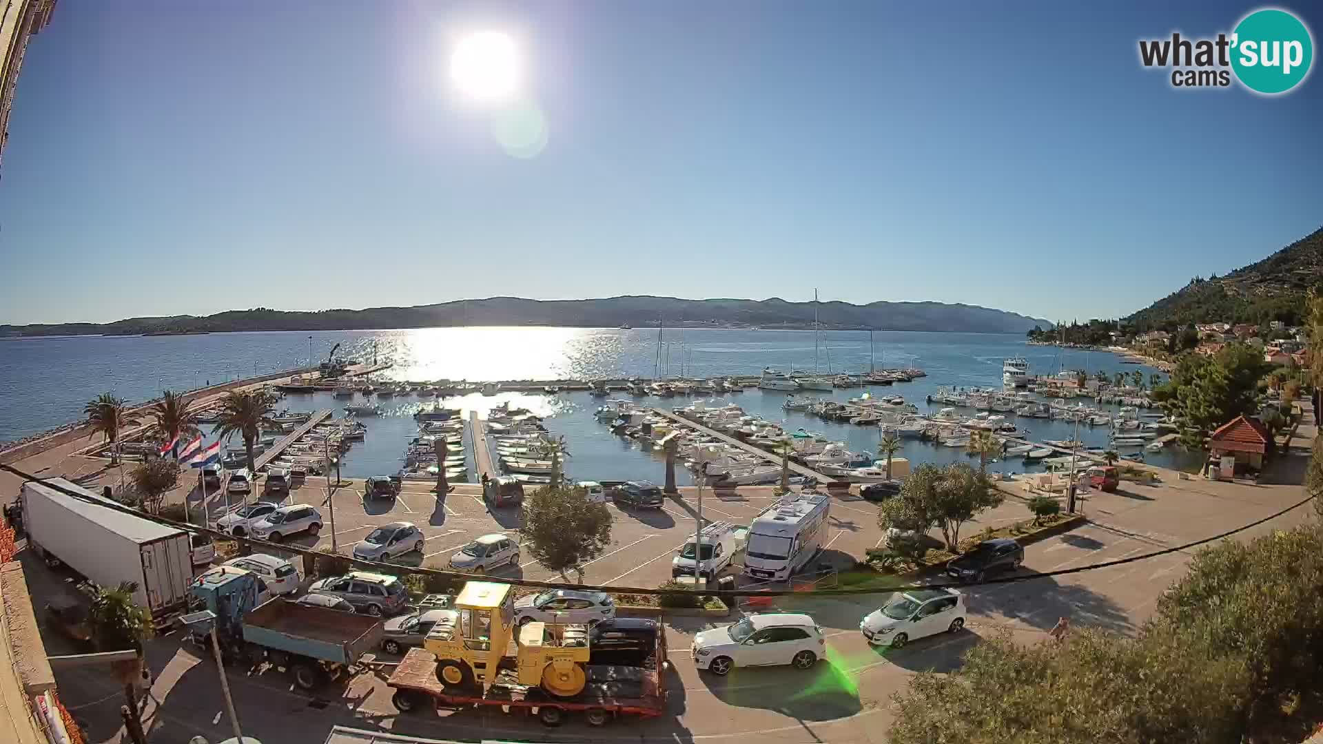Webcam Orebić Uferpromenade – Fähre nach Korčula Live