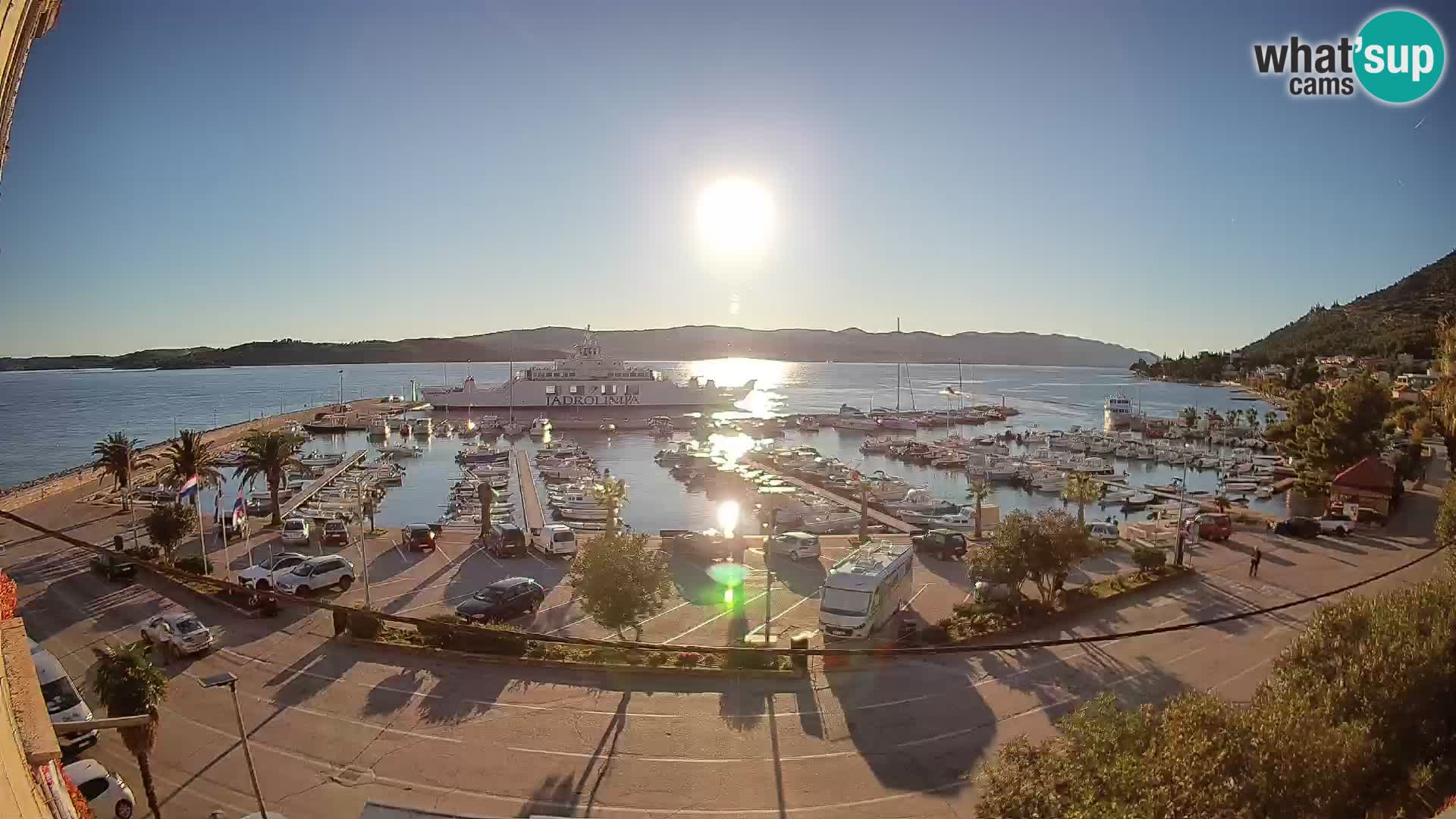 Webcam Orebić Riva – Ferry to Korčula Live