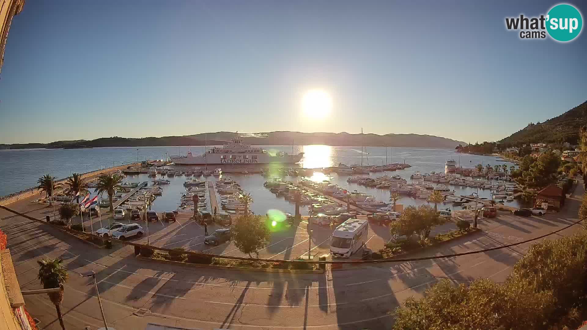 Web kamera Orebić Riva – Trajekt za Korčulu uživo