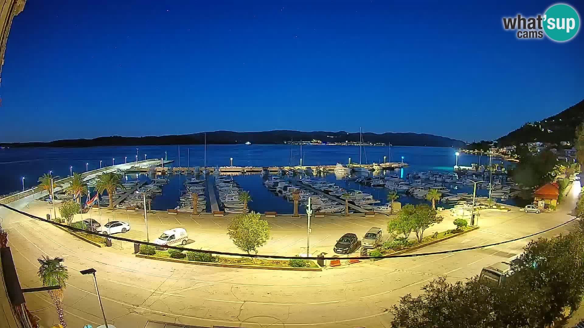 Spletna kamera Orebić Riva – Trajekt za Korčulo v živo