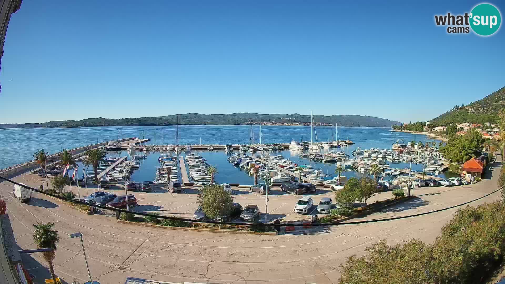 Webcam Orebić Uferpromenade – Fähre nach Korčula Live