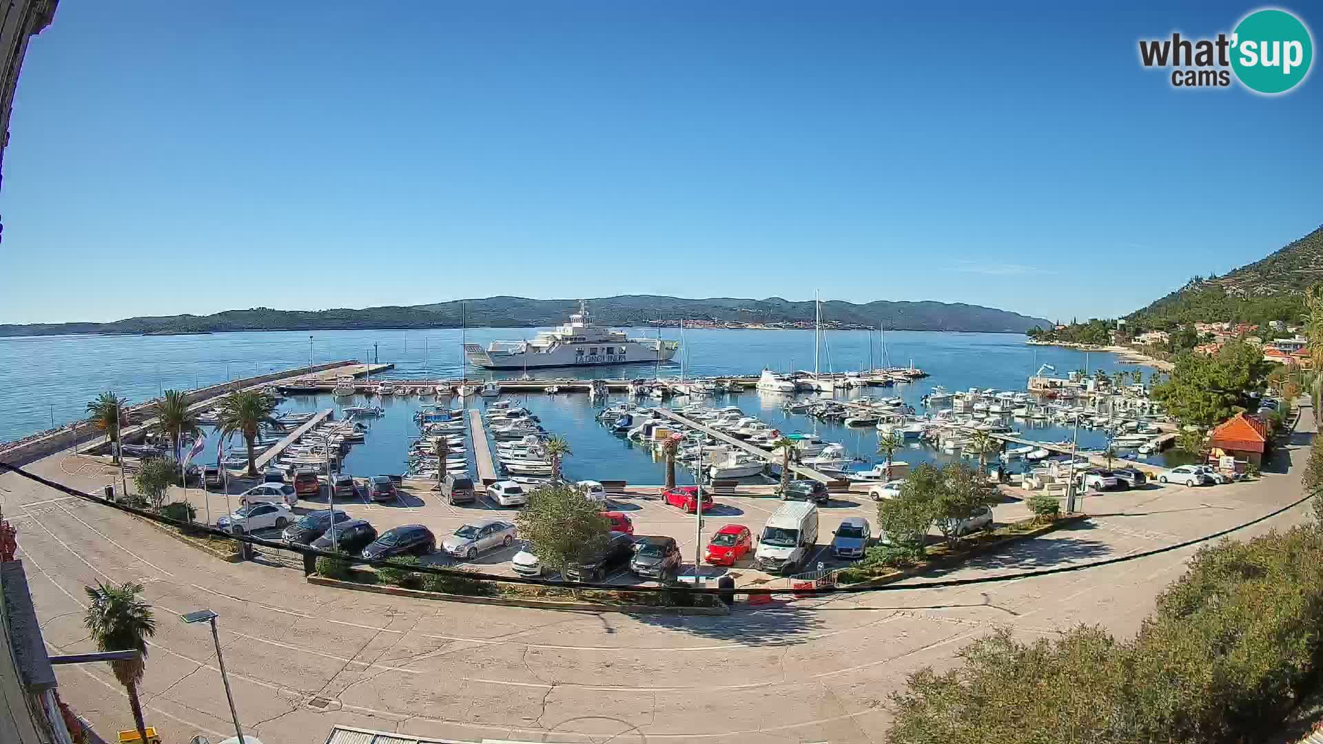 Webcam Orebić Riva – Ferry a Korčula en vivo