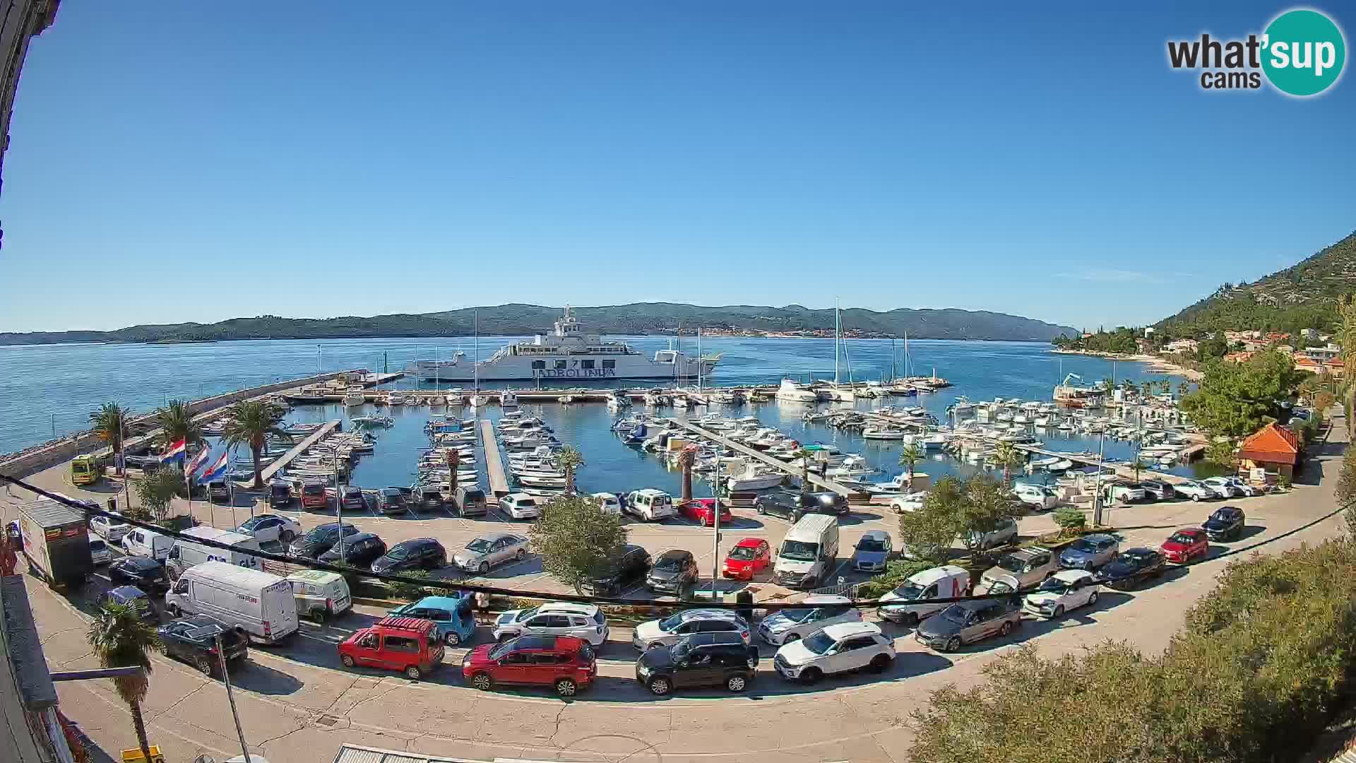 Webcam Orebić Riva – Ferry to Korčula Live
