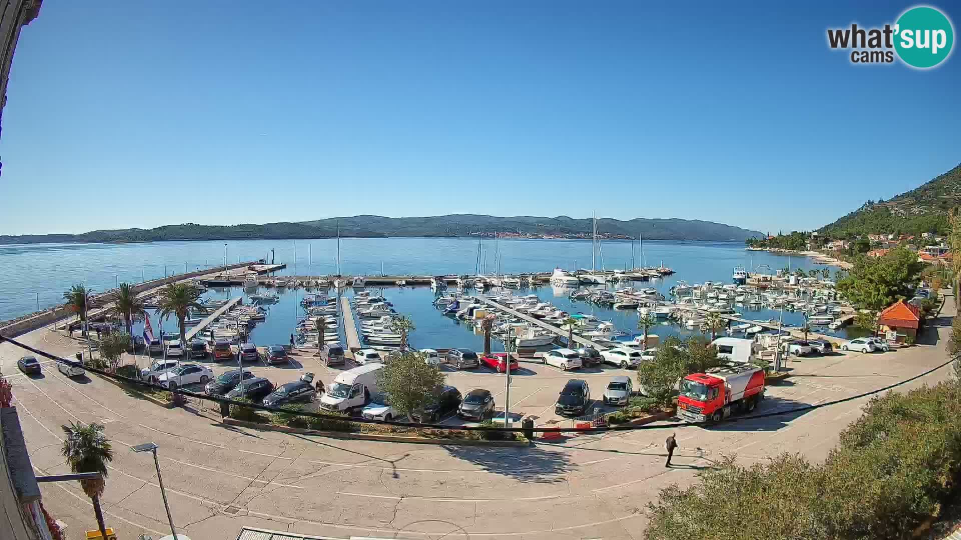 Webcam Orebić Uferpromenade – Fähre nach Korčula Live
