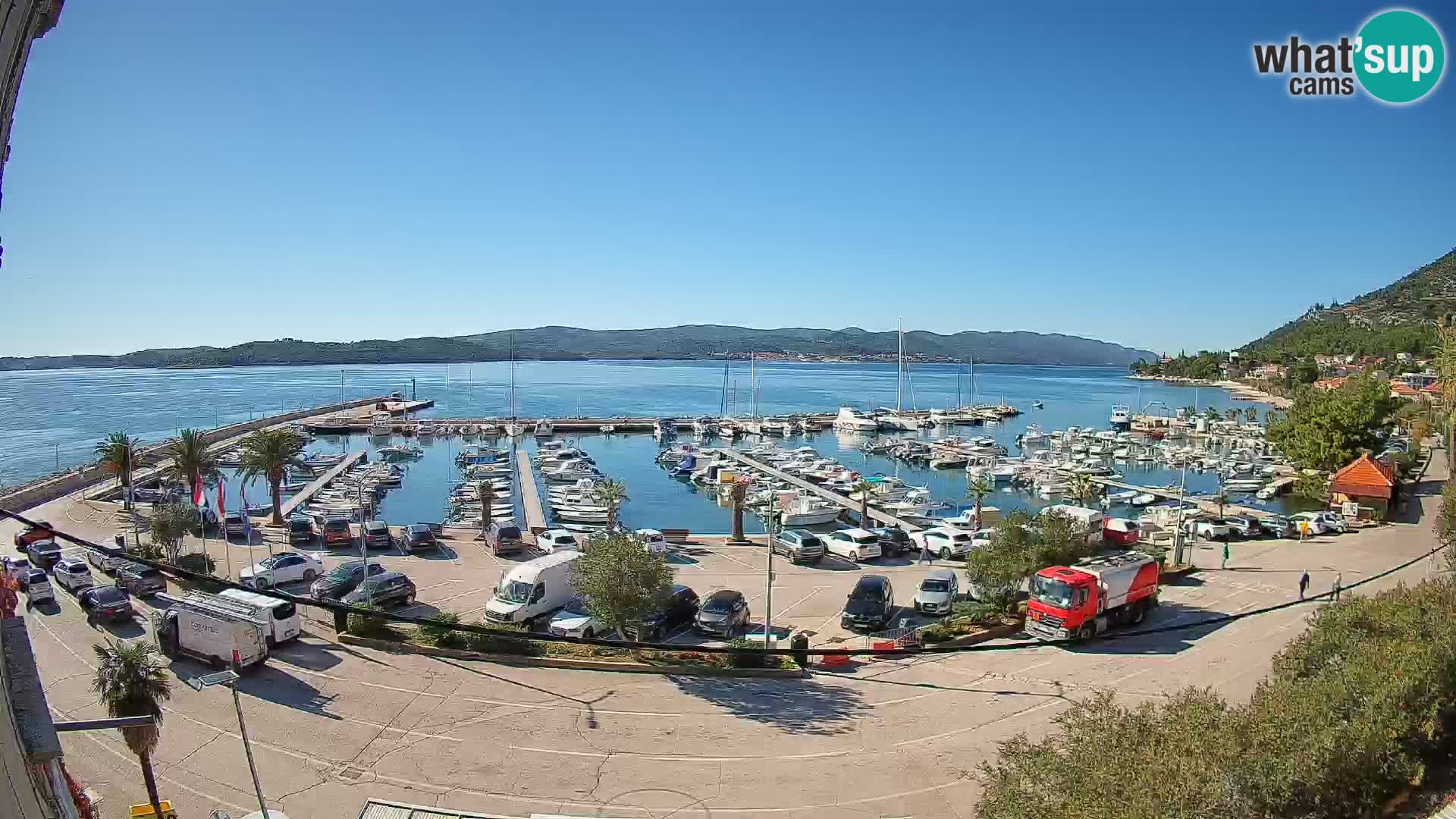 Webcam Orebić Uferpromenade – Fähre nach Korčula Live