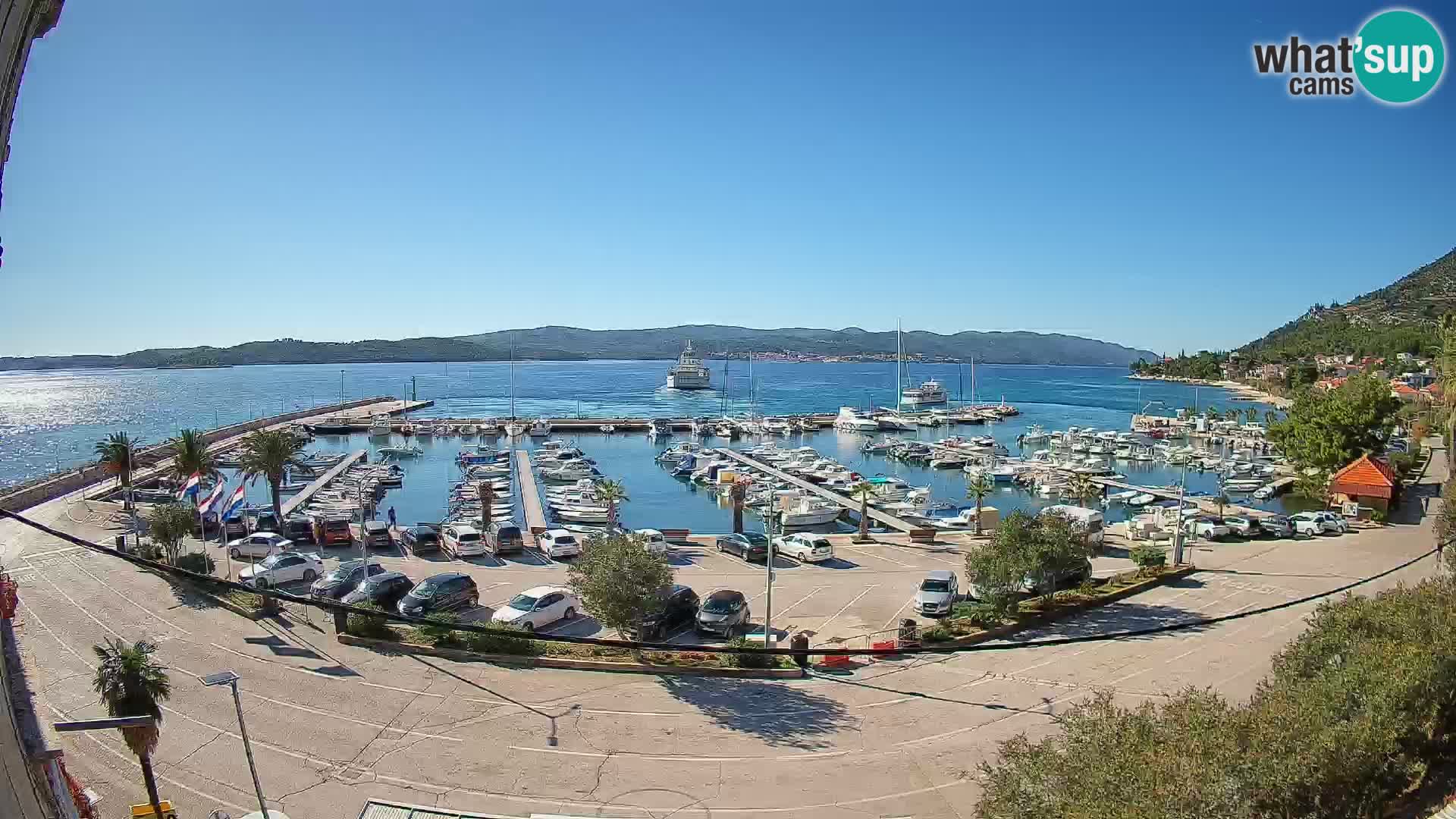 Webcam Orebić Riva – Ferry vers Korčula en direct