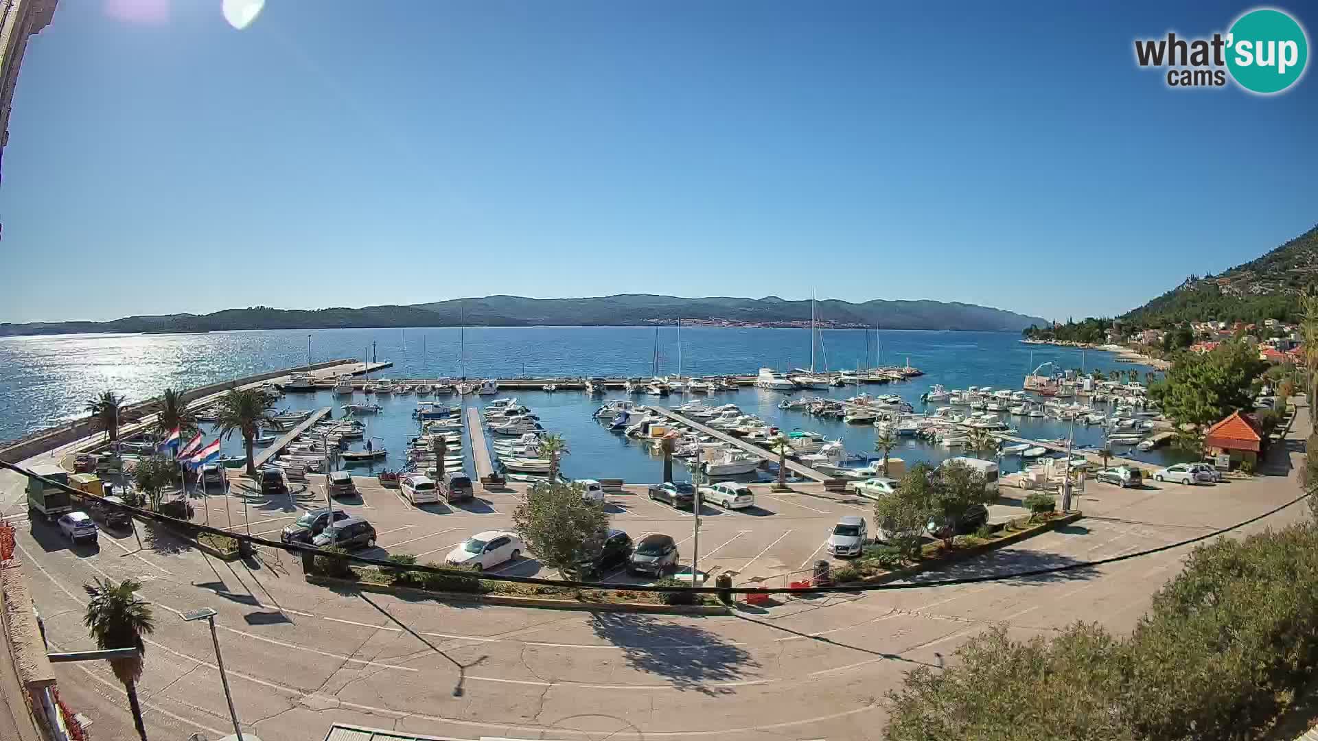 Webcam Orebić Riva – Ferry to Korčula Live