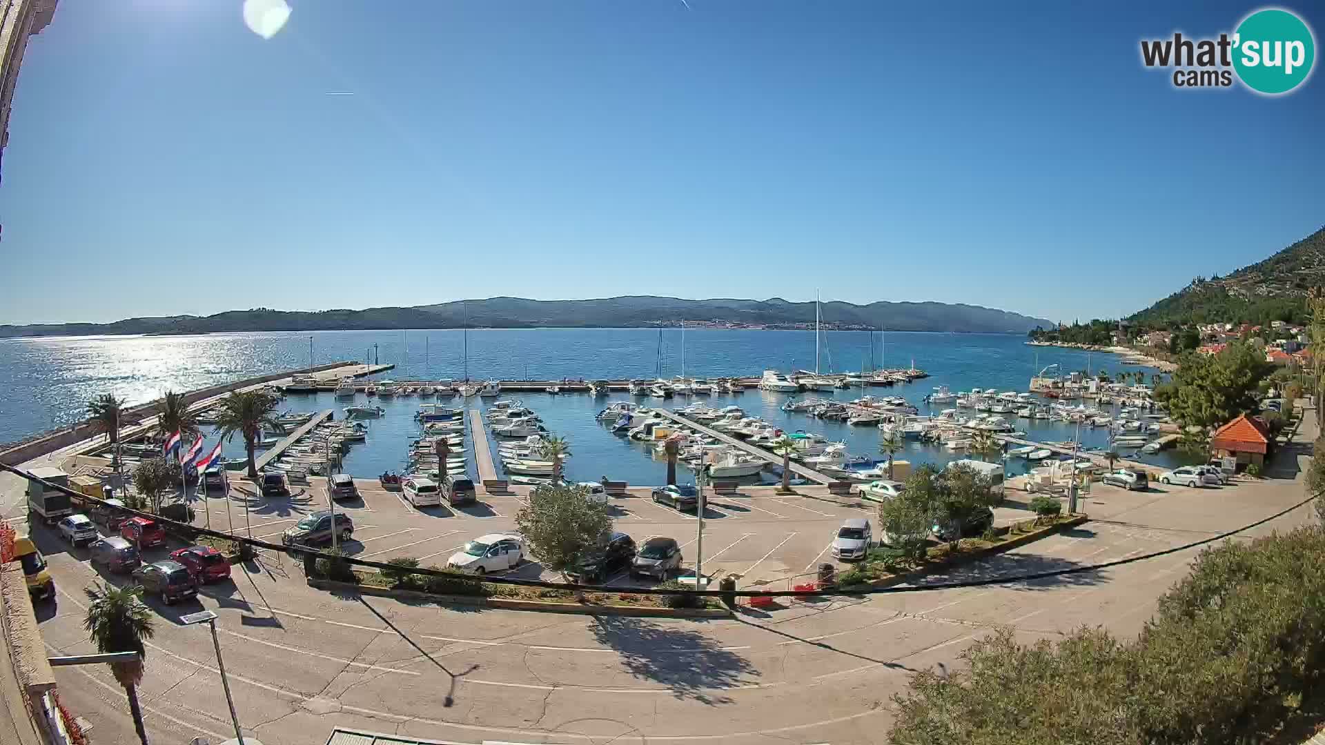 Webcam Orebić Riva – Ferry to Korčula Live