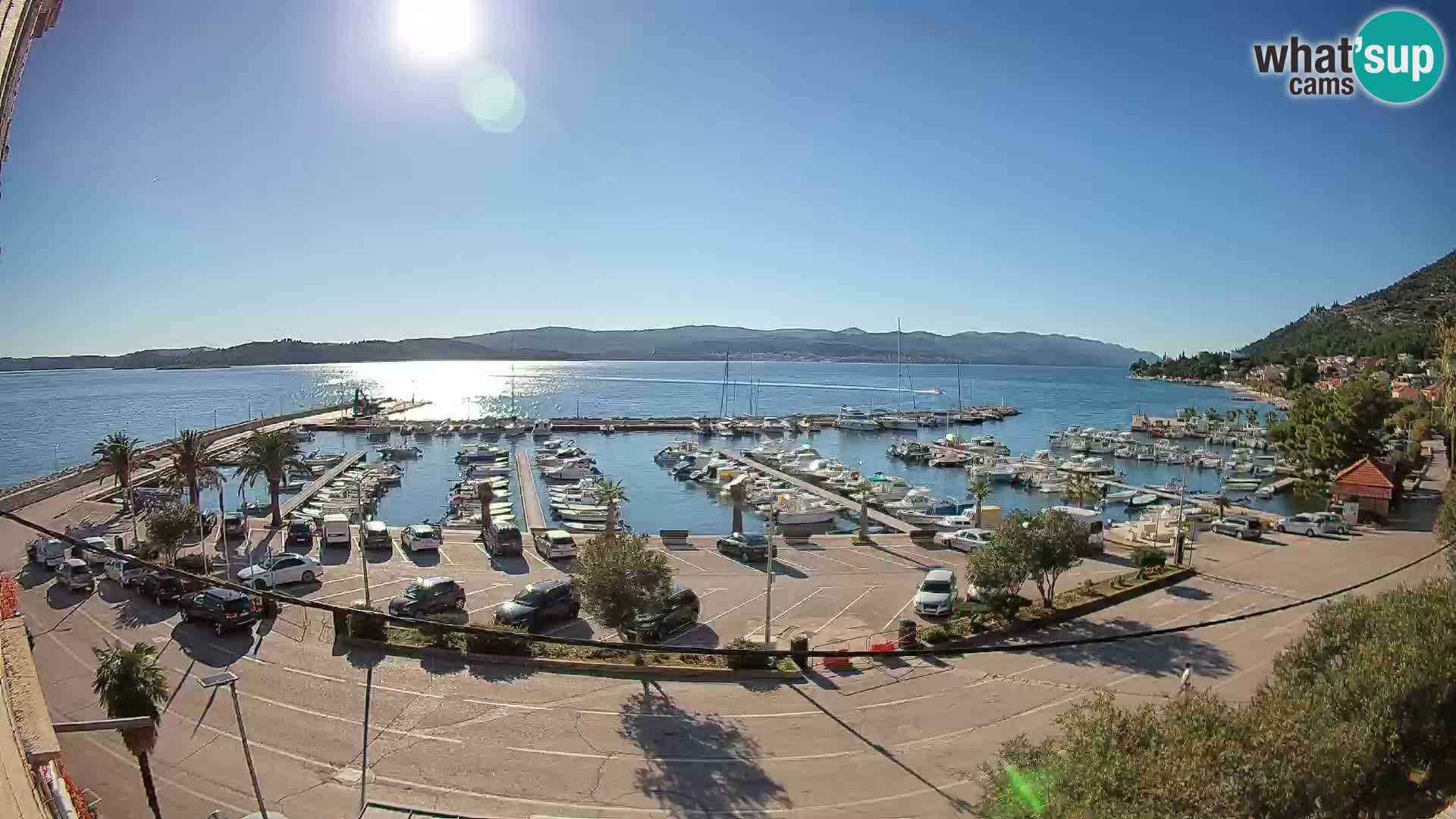 Webcam Orebić Riva – Ferry a Korčula en vivo