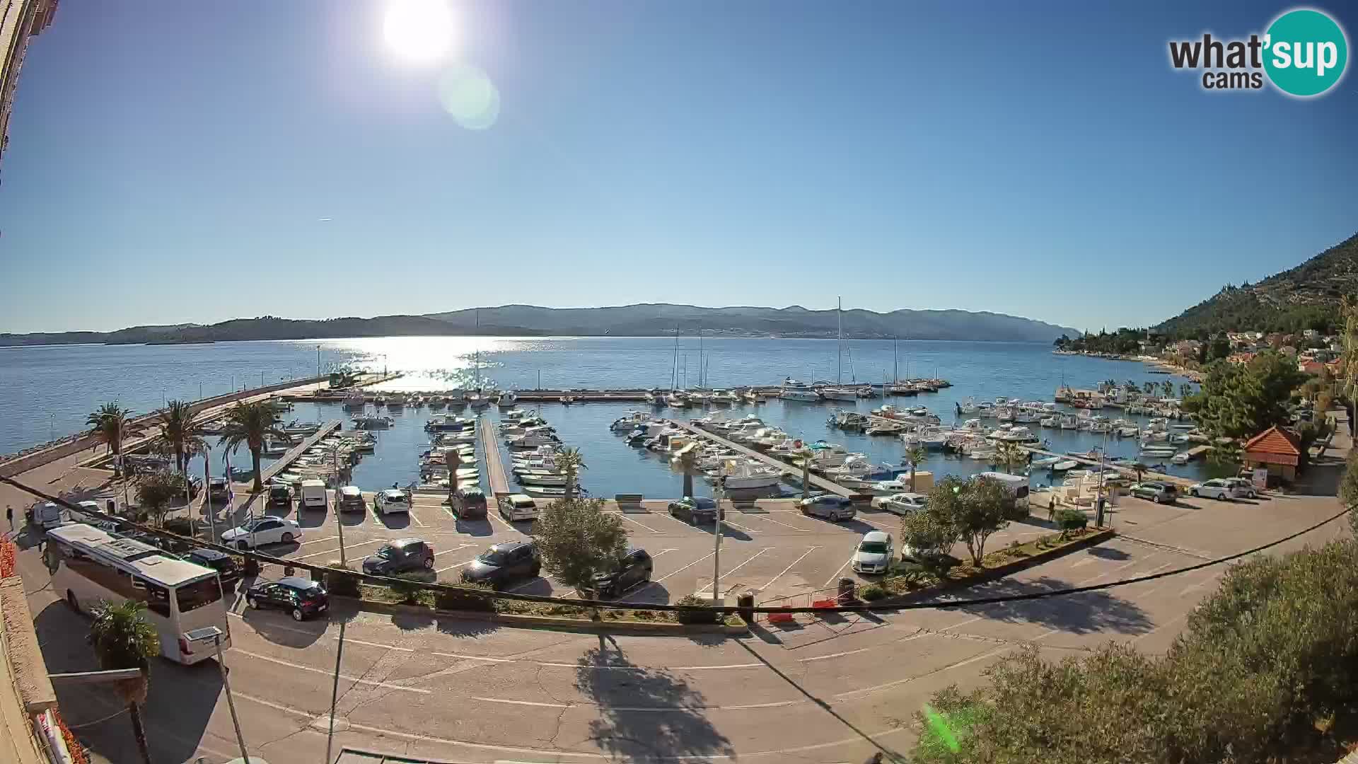 Webcam Orebić Riva – Ferry a Korčula en vivo