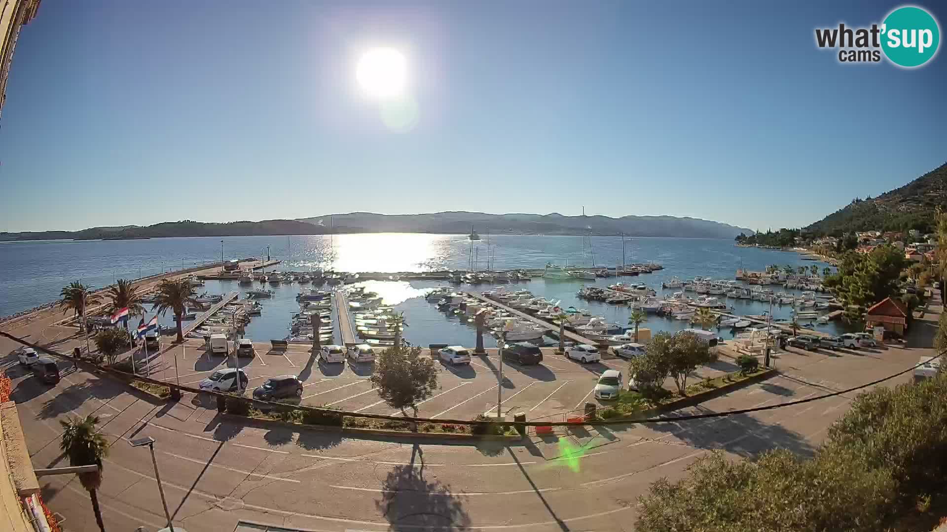 Webcam Orebić Riva – Ferry a Korčula en vivo