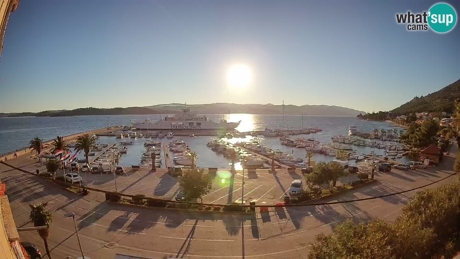 Webcam Orebić Riva – Ferry to Korčula Live
