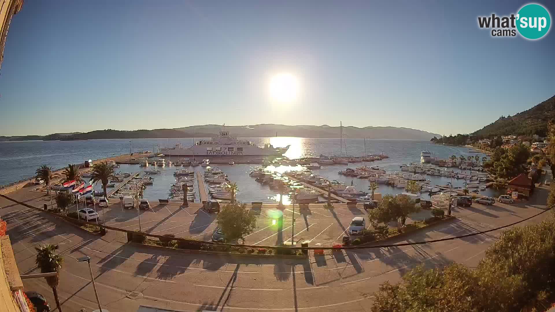 Webcam Orebić Riva – Ferry to Korčula Live