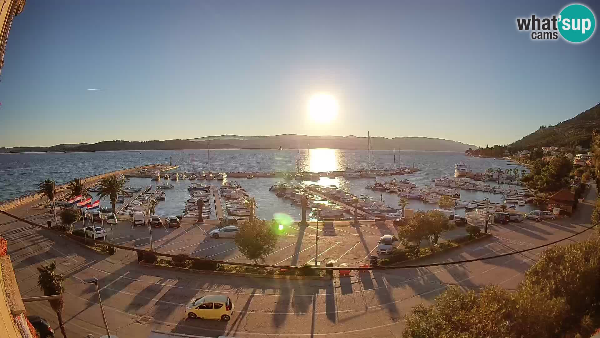 Webcam Orebić Uferpromenade – Fähre nach Korčula Live