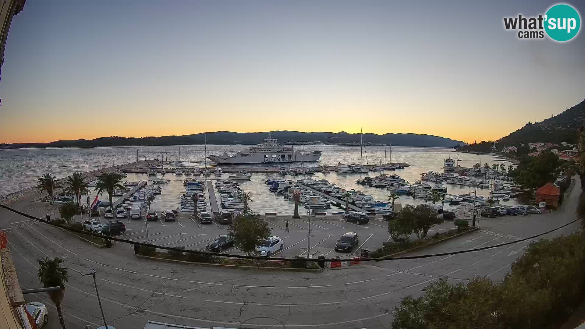 Webcam Orebić Riva – Ferry vers Korčula en direct
