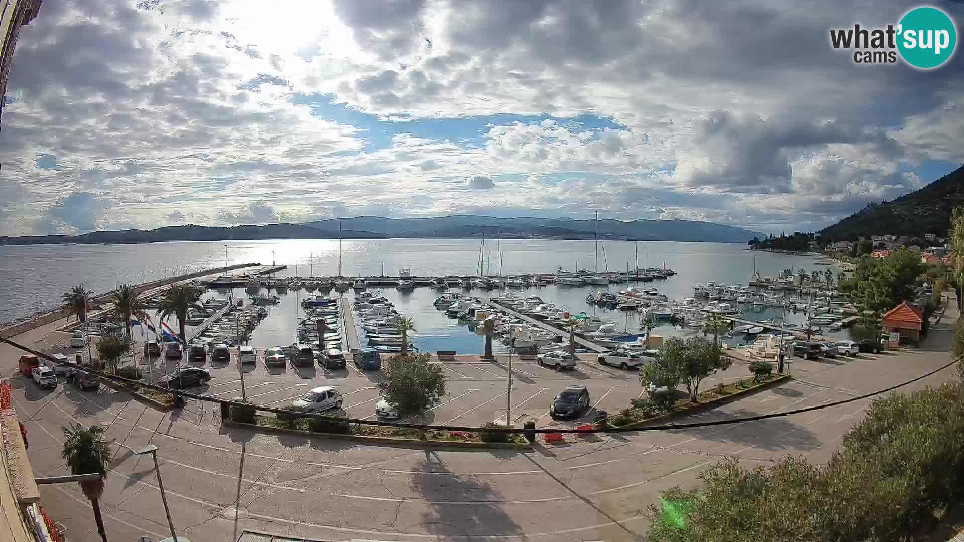 Spletna kamera Orebić Riva – Trajekt za Korčulo v živo