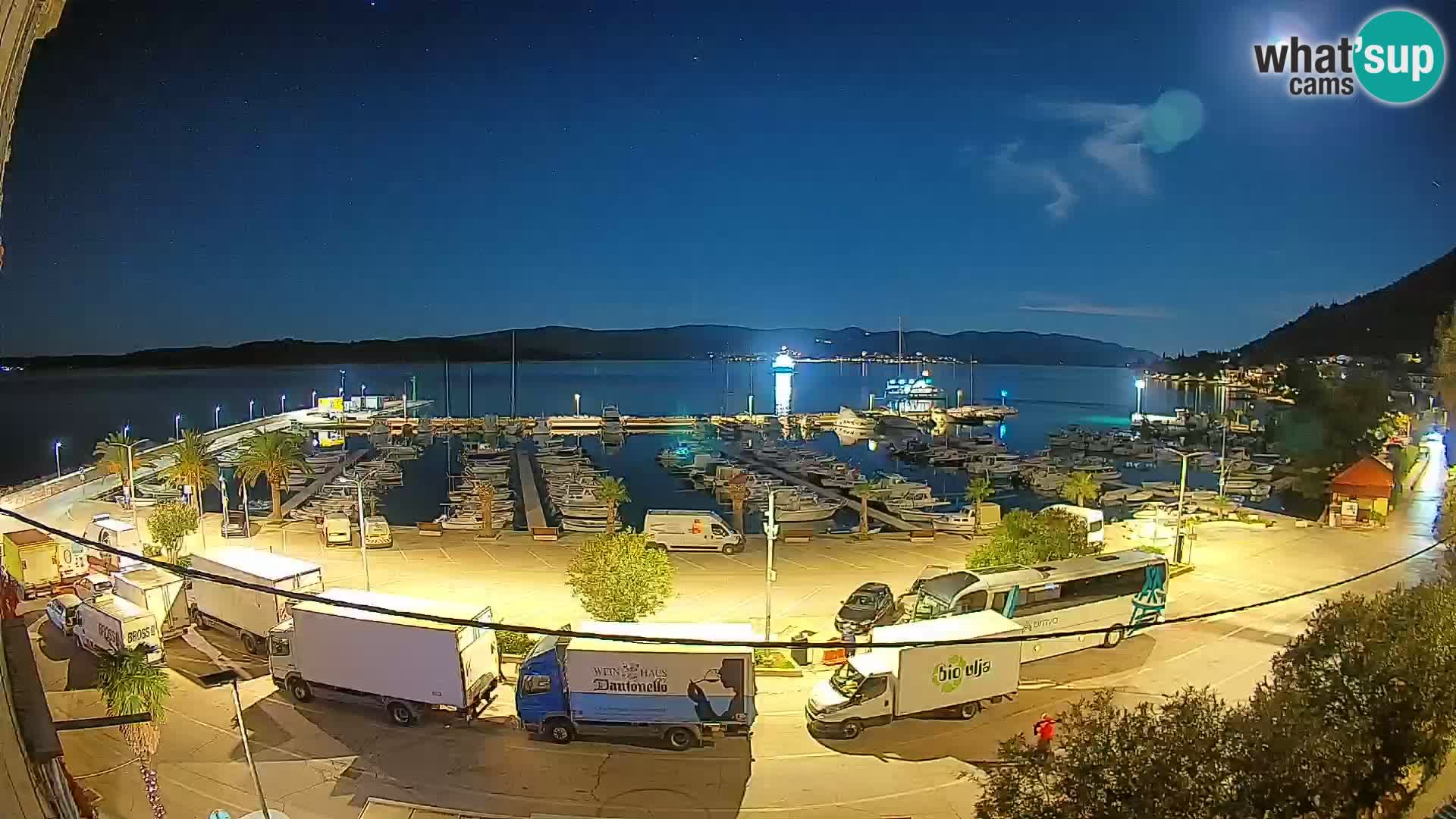 Webcam Orebić Riva – Ferry to Korčula Live