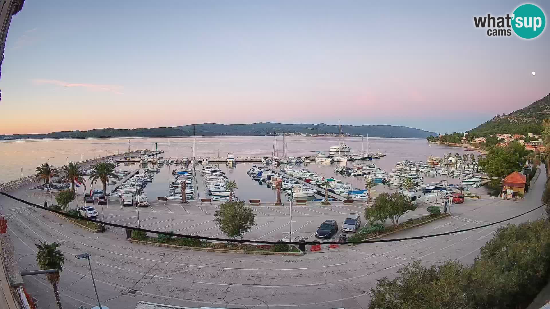 Webcam Orebić Uferpromenade – Fähre nach Korčula Live