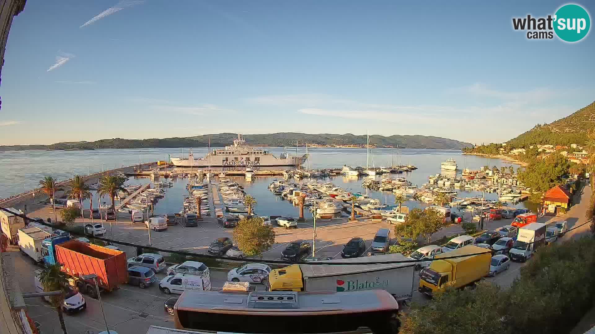 Webcam Orebić Riva – Ferry vers Korčula en direct
