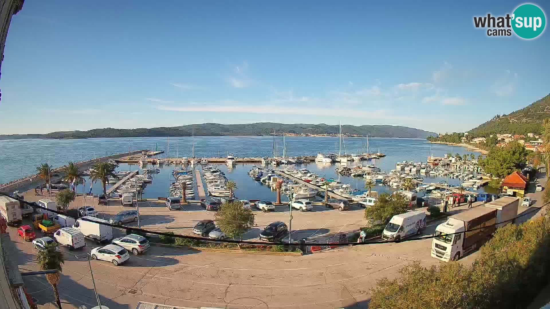 Spletna kamera Orebić Riva – Trajekt za Korčulo v živo
