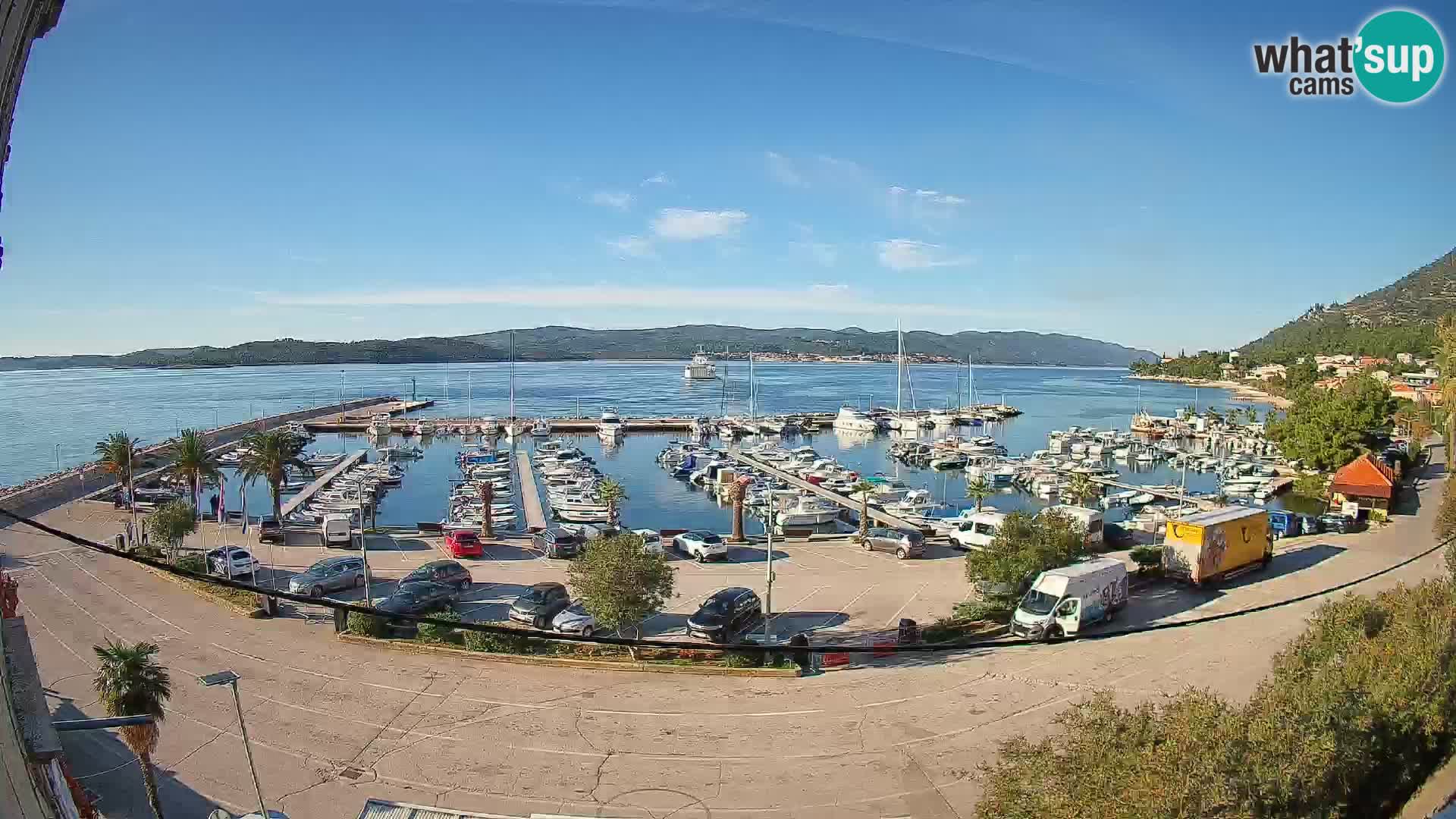 Webcam Orebić Uferpromenade – Fähre nach Korčula Live