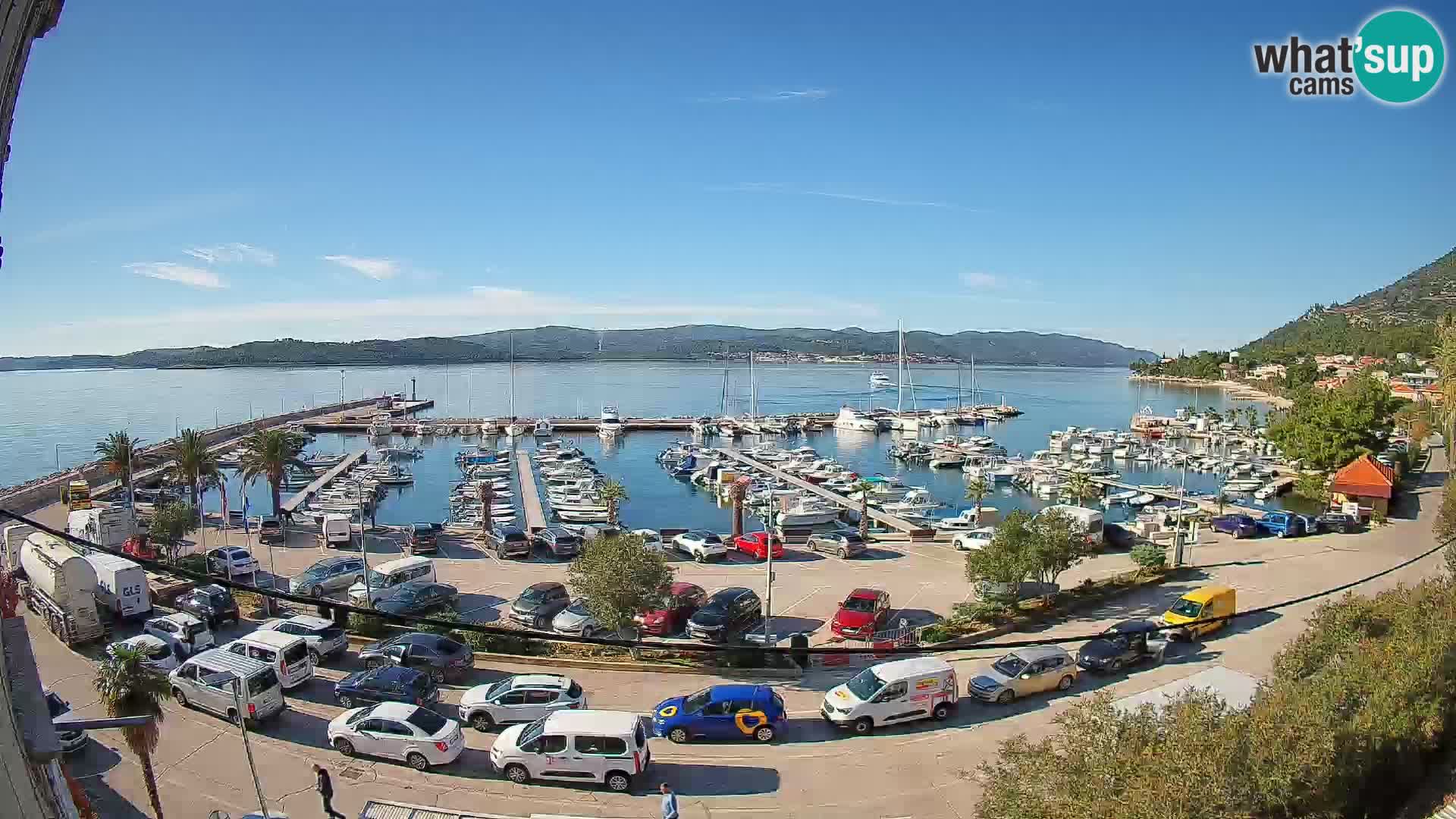 Webcam Orebić Riva – Ferry a Korčula en vivo